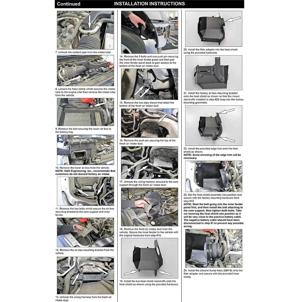 K&N 11-13 Ford F250/F350/F450/F550 Super Duty 6.7L V8 DSL Black Performance Intake Kit