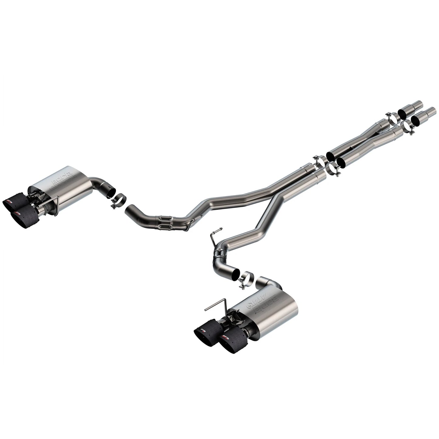 Borla 2024 Ford Mustang Dark Horse 5.0L V8 w/Active Exhaust ATAK Cat-Back Exhaust System - CF Tips