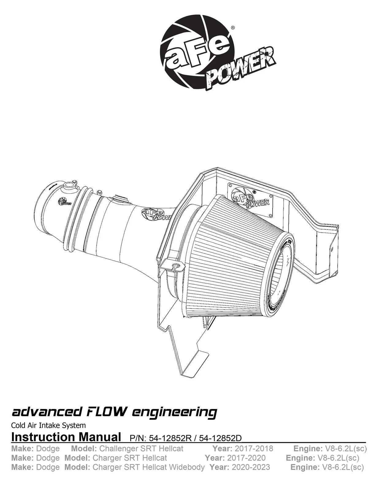 aFe Magnum FORCE Stage-2XP Cold Air Intake System w/Pro DRY S - Media Black