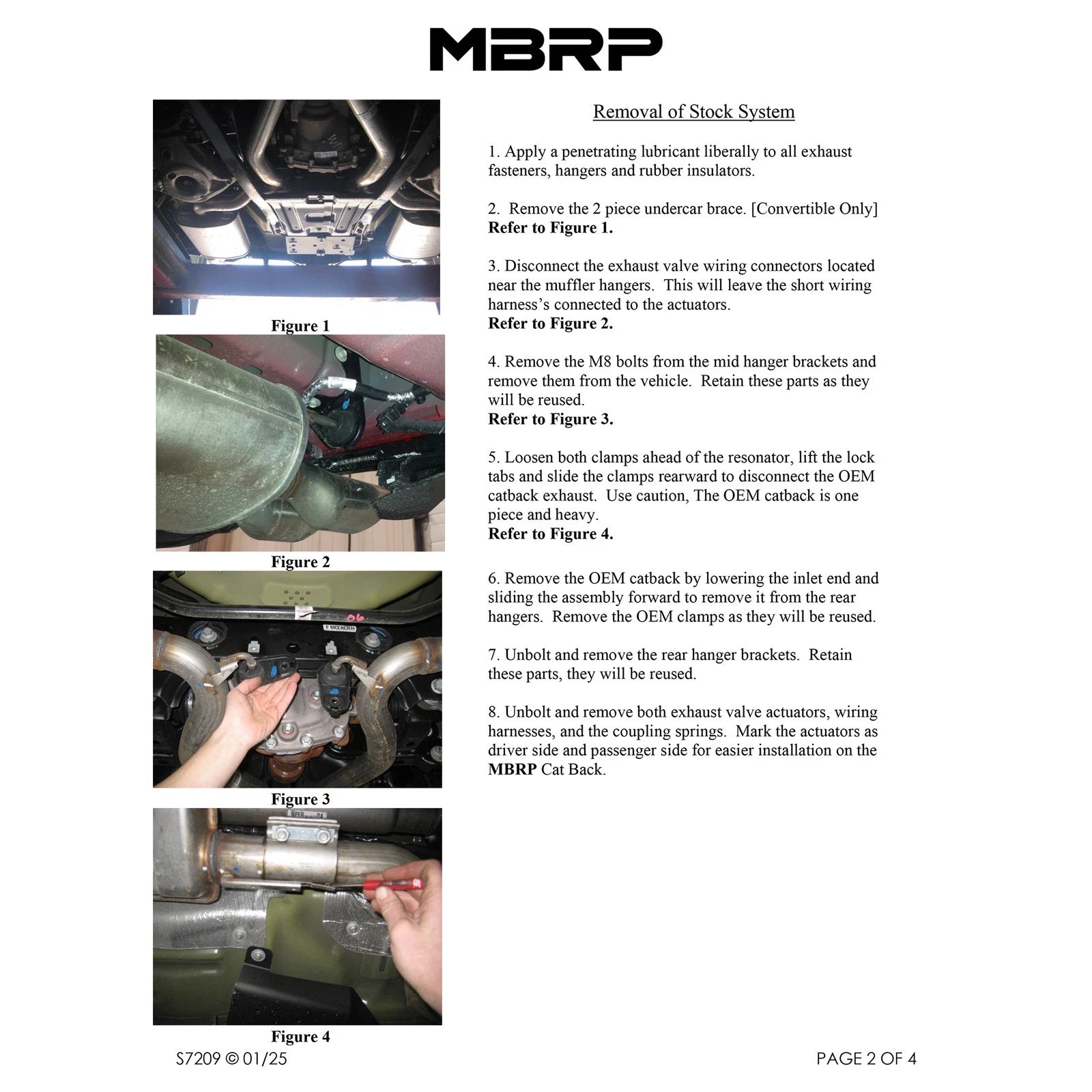 MBRP 18-20 Ford Mustang GT 5.0 w/ Quad Tip Active Exhaust Cat Back Split Rear T304 w/ Carb Fib Tips