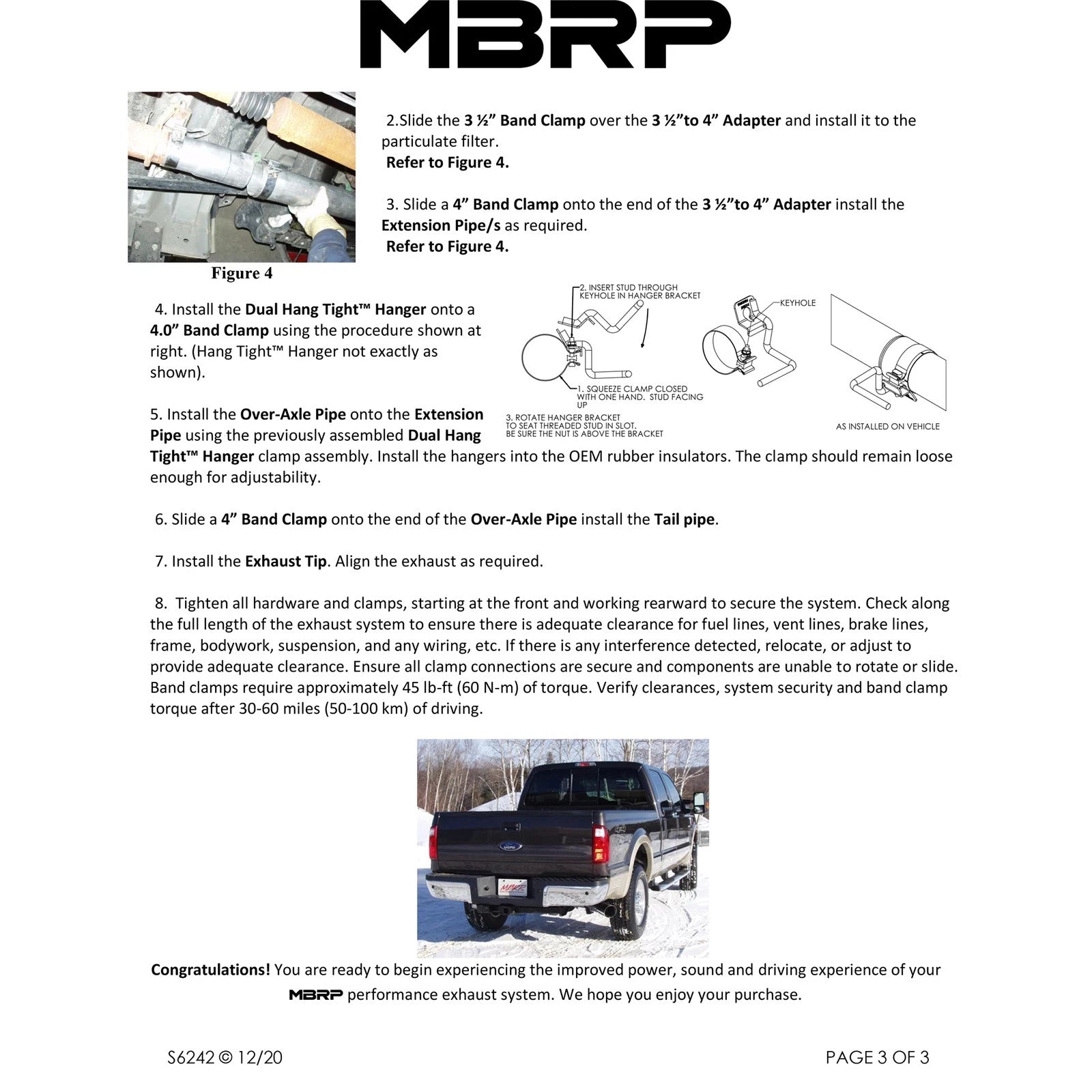 MBRP 2008-2009 Ford F250/350/450 6.4 L Filter Back Single Side