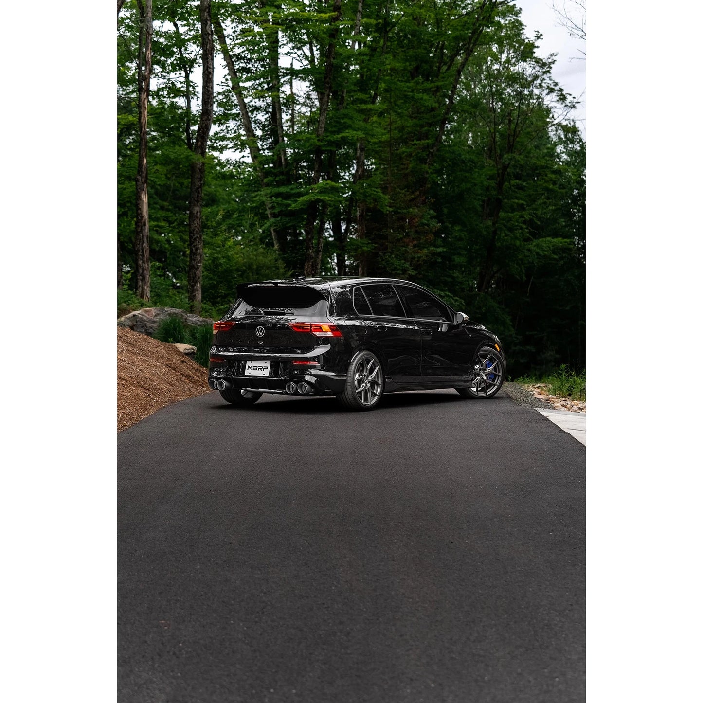 MBRP 2022 Volkswagen Golf R MK8 3in Cat-Back Quad Rear w/ Carbon Fiber Tips Valve Delete Exhaust