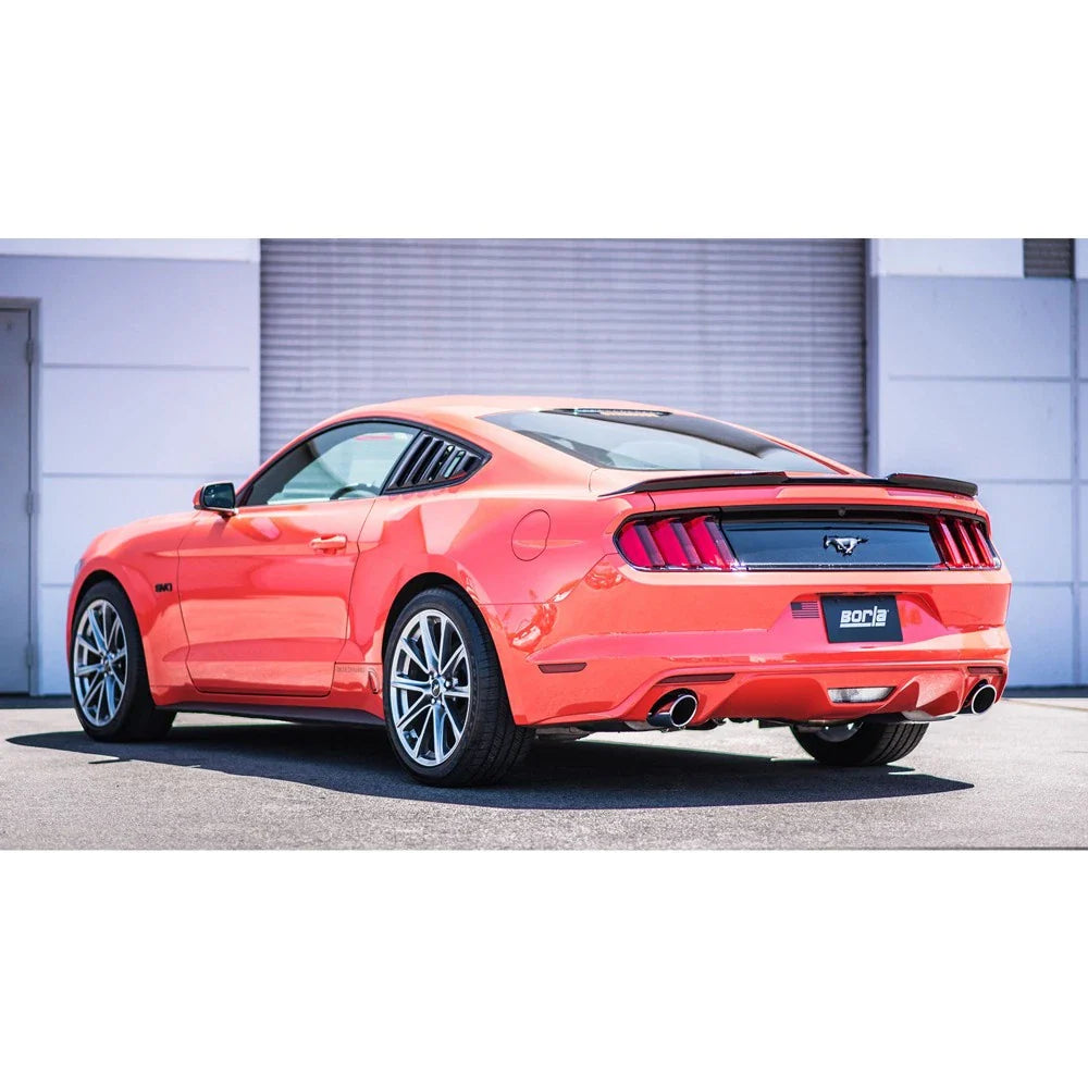 Borla ATAK Cat Back 15 Ford Mustang 3.7L V6 MT/AT 2.25in Pipe 4in Single Round Rolled Tips