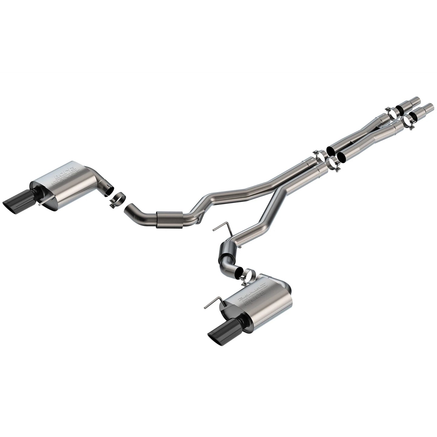 Borla 2024 Ford Mustang GT 5.0L V8 w/o Active Exhaust S-Type Cat-Back Exhaust System - Black Chrome