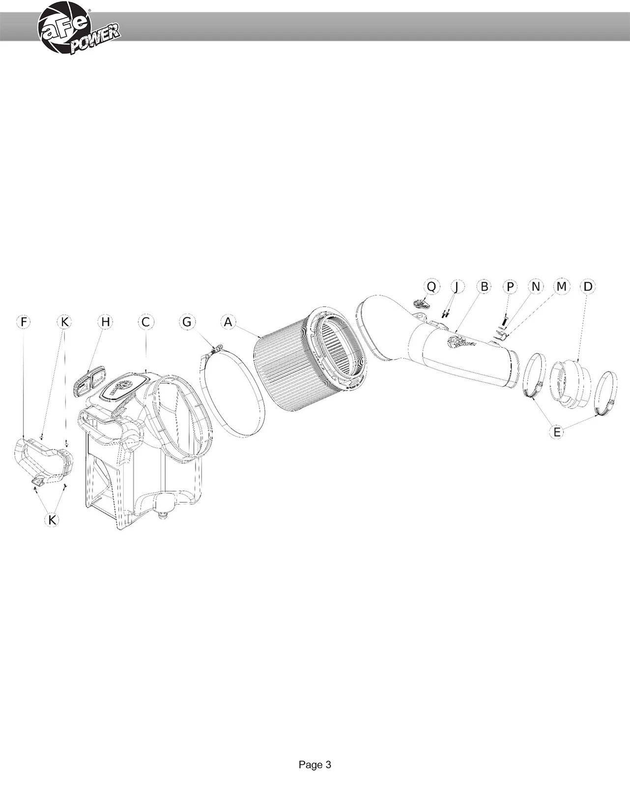 aFe 20-24 Ford Diesel Trucks V8-6.7L (td) Momentum HD Cold Air Intake System w/ Pro 10R Filter