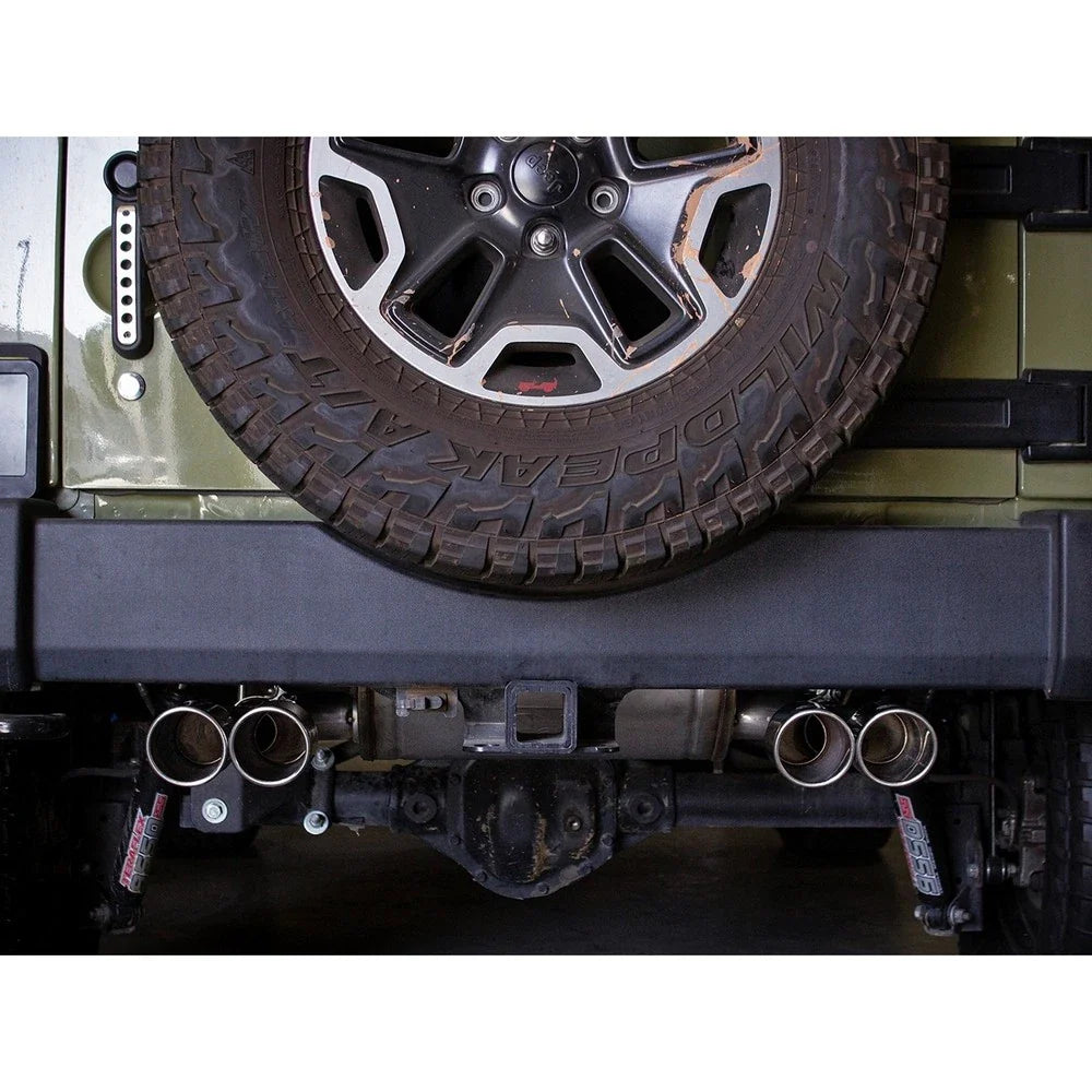 aFe Rebel Series 2.5in 409 SS Axle-Back Exhaust Polished 07-18 Jeep Wrangler (JK) V6-3.6L/3.8L