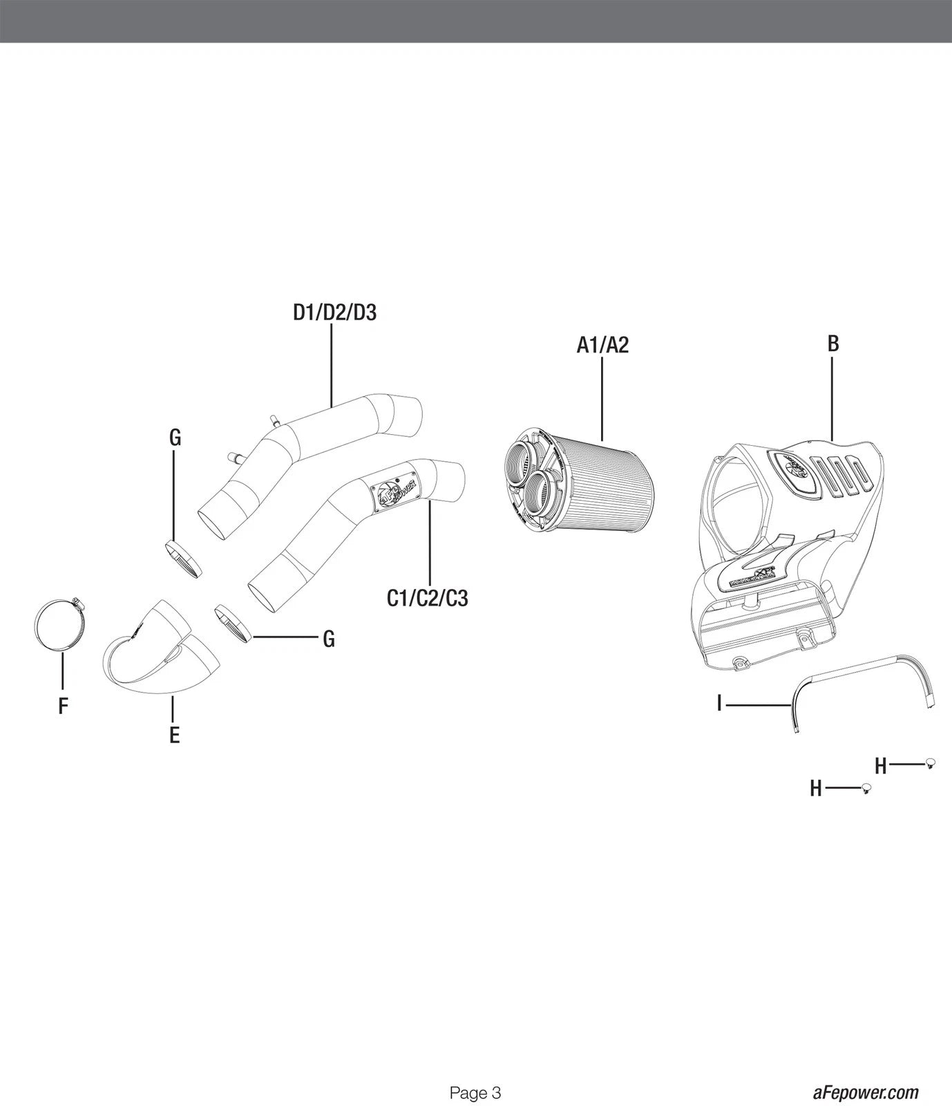 aFe Momentum XP Pro DRY S Cold Air Intake System w/ Black Aluminum Intake Tubes