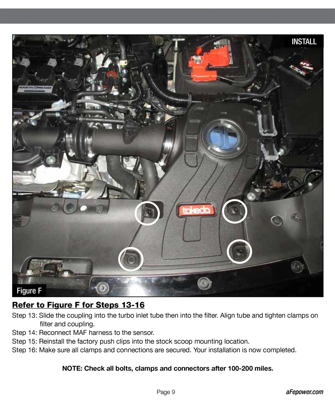 aFe Takeda Momentum Pro Dry S Cold Air Intake System 2018 Honda Accord I4 1.5L (t)