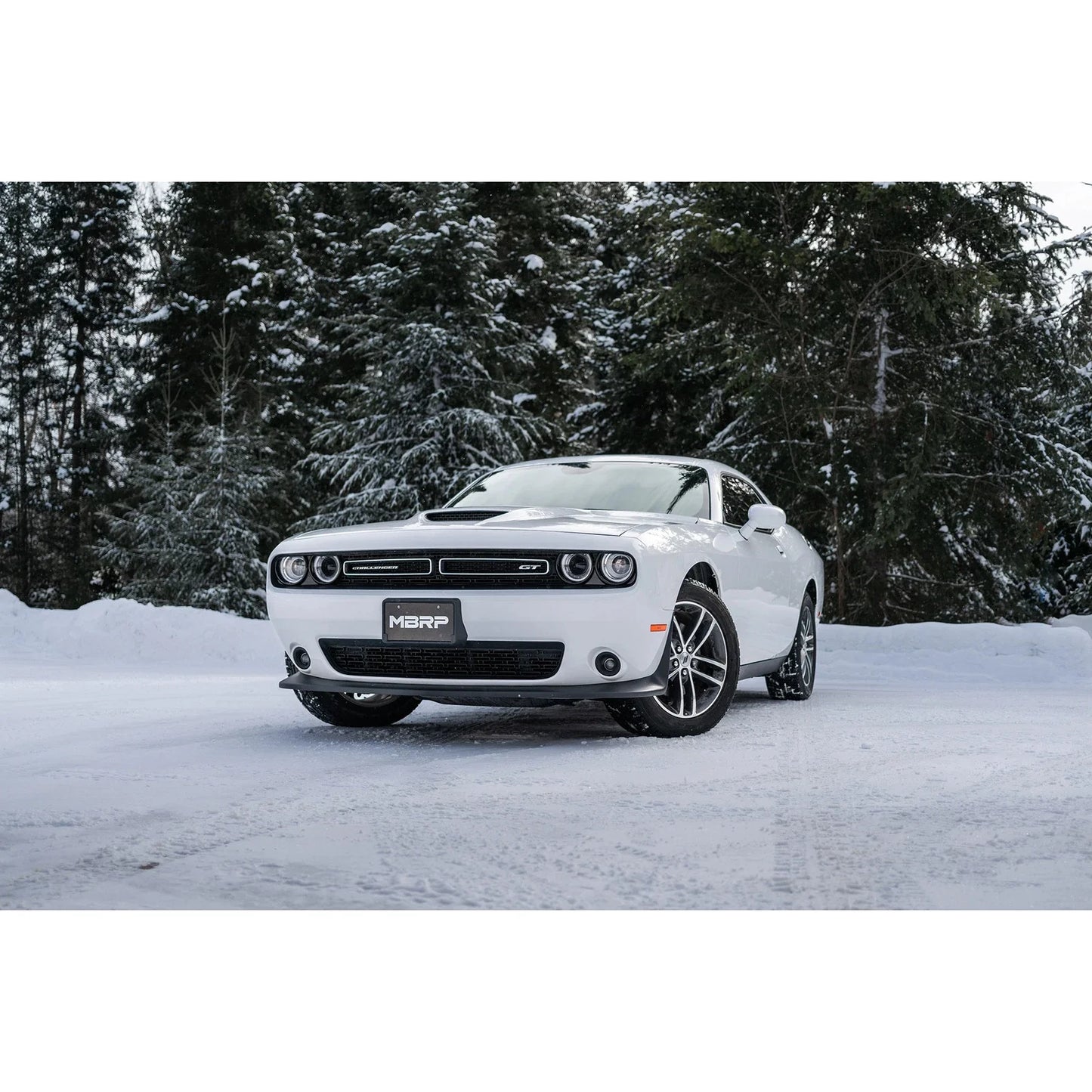 MBRP 2015+ Dodge Challenger 3.6L SS 2.5in Quad Tip Split Rear Exit w/ Carbon Fiber Tips - T304