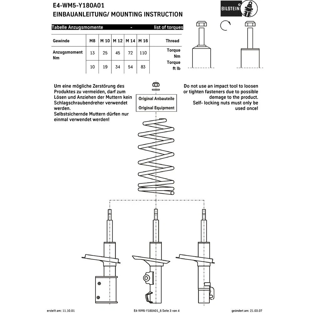 Bilstein 17-21 Honda Civic B6 Performance Strut Front Left