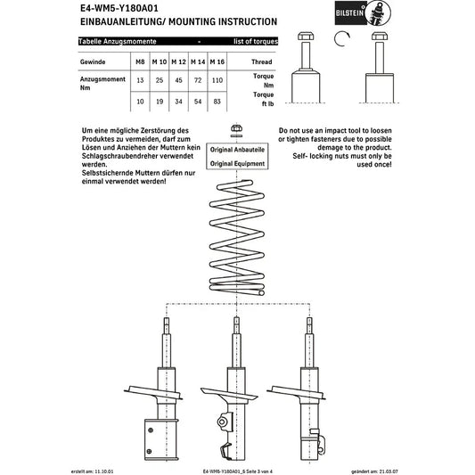 Bilstein 17-21 Honda Civic B6 Performance Strut Front Left