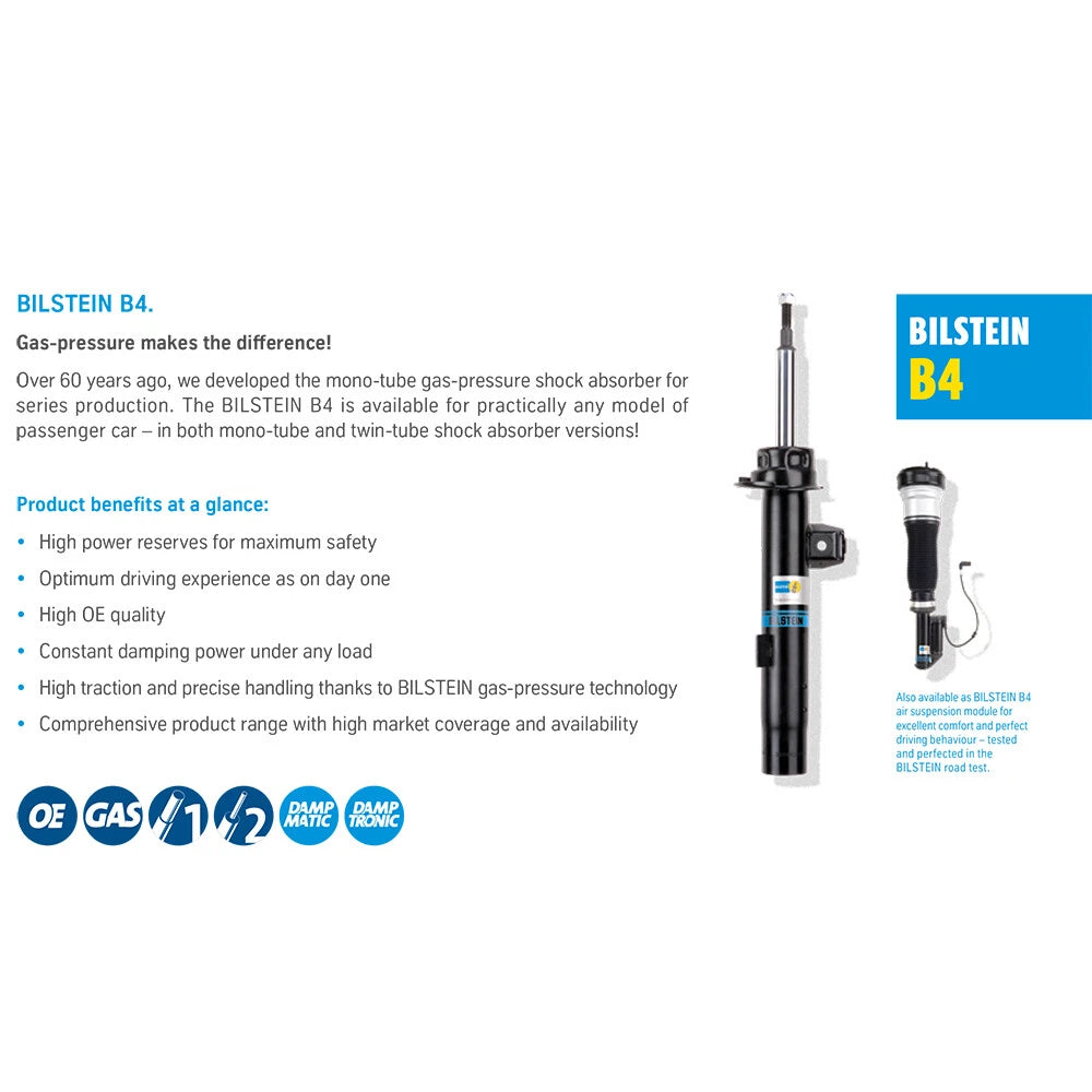 Bilstein B4 1998 Jaguar XJ8 Base Rear 46mm Monotube Shock Absorber