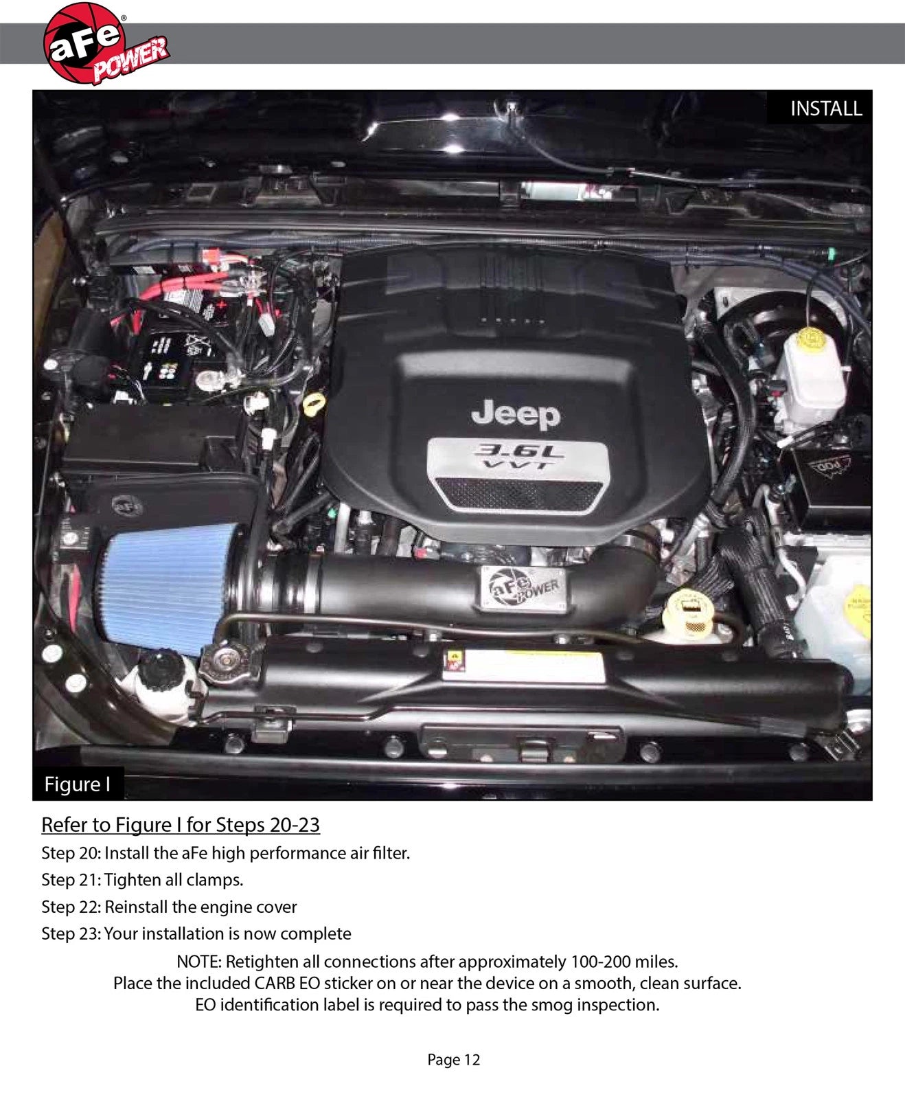 aFe MagnumFORCE Intake Stage-2 P5R 12-17 Jeep Wrangler (JK) V6-3.6L