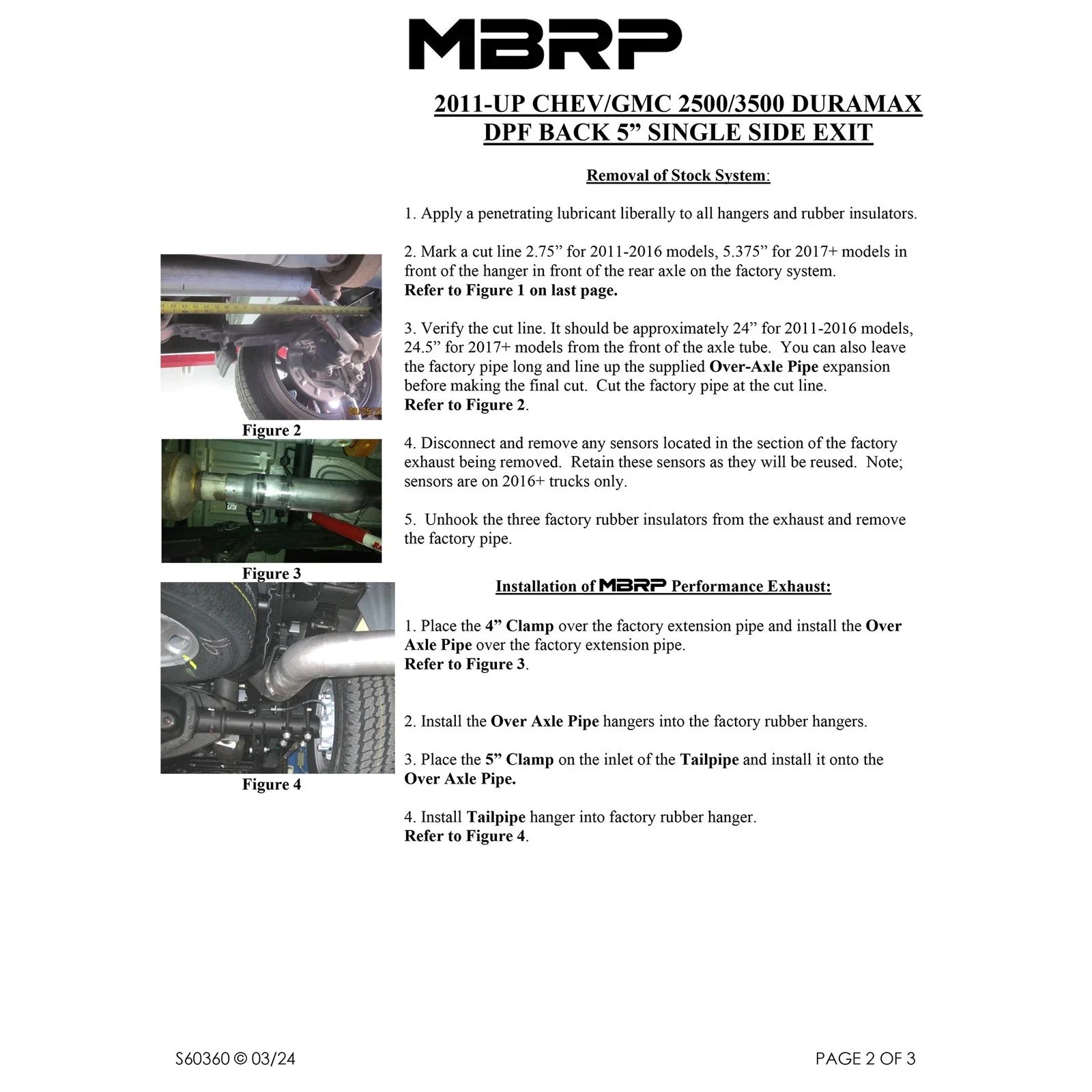 MBRP 11-18 Chevy/GMC 2500/3500 5in Filter Back Single Side T409 Exhaust System