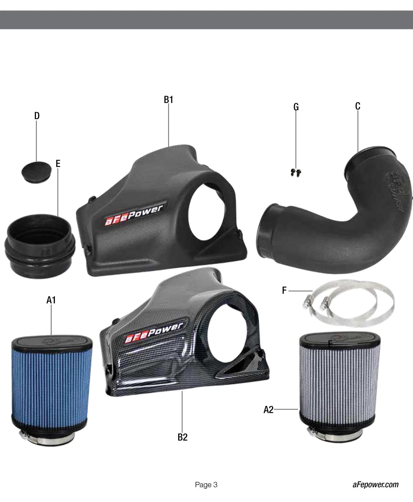 aFe MagnumFORCE Intake Stage-2 Pro DRY S 2017 BMW 330i (F3x) L4-2.0L (t) B48
