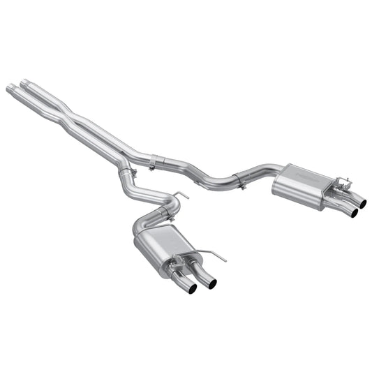 MBRP 16-20 Ford GT350/GT350R Dual Quad Split Rear Outlet 3in Cat Back T304 Exhaust