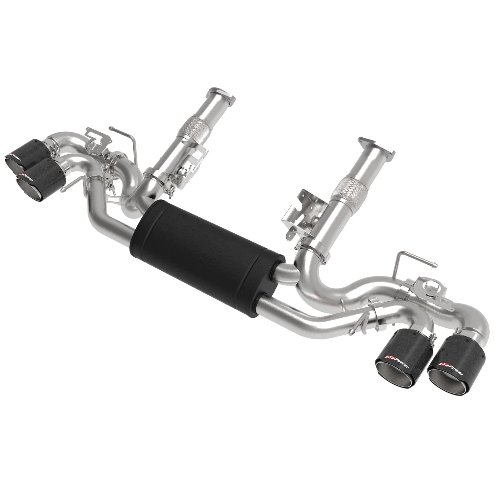 aFe MACH Force-Xp 3in to 2-1/2in 304SS Cat-Back 2020 Chevy Corvette (C8) 6.2L - Carbon Fiber Tip