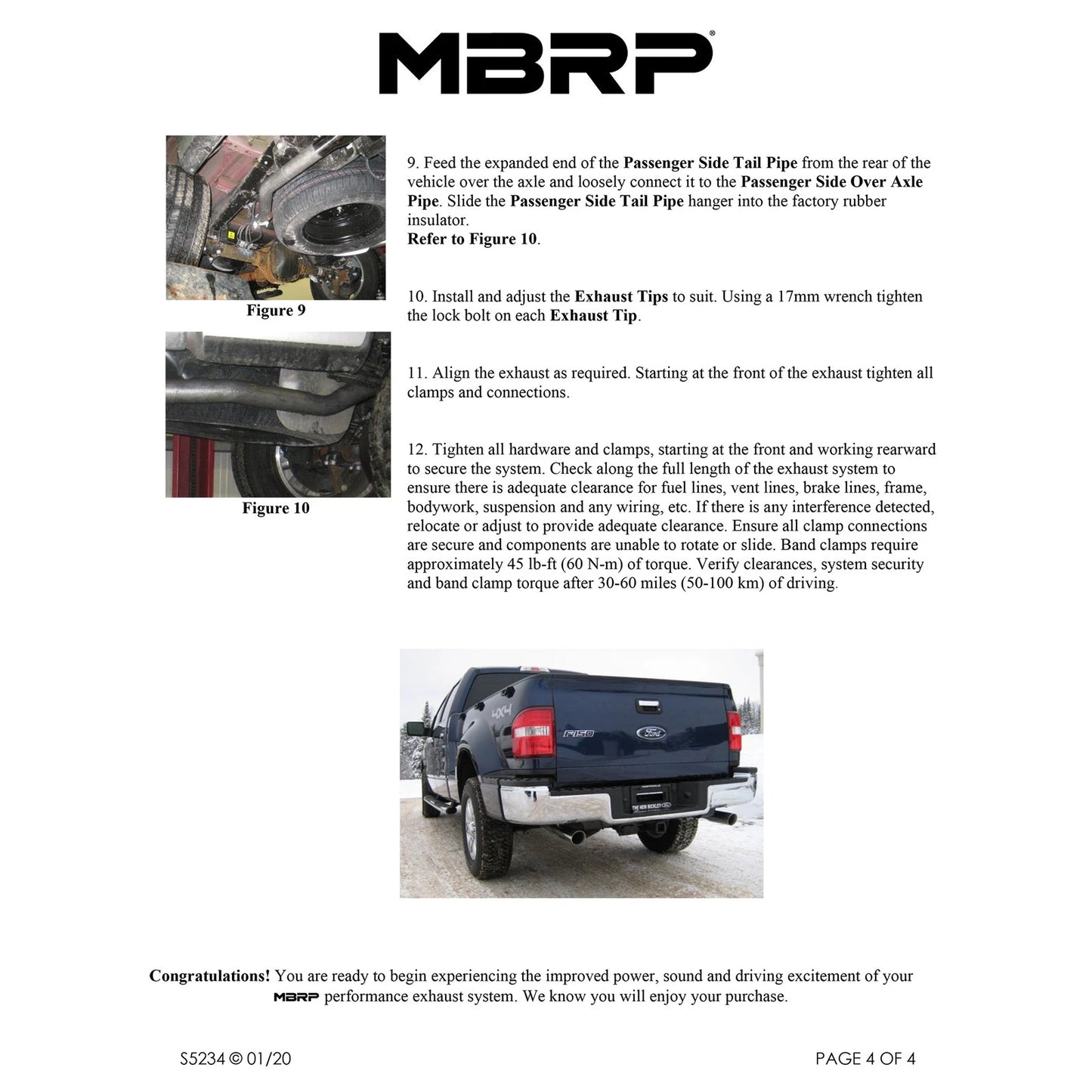 MBRP 11 Ford F-150 5.0L V8 Aluminized Cat Back Dual Split Rear Exit