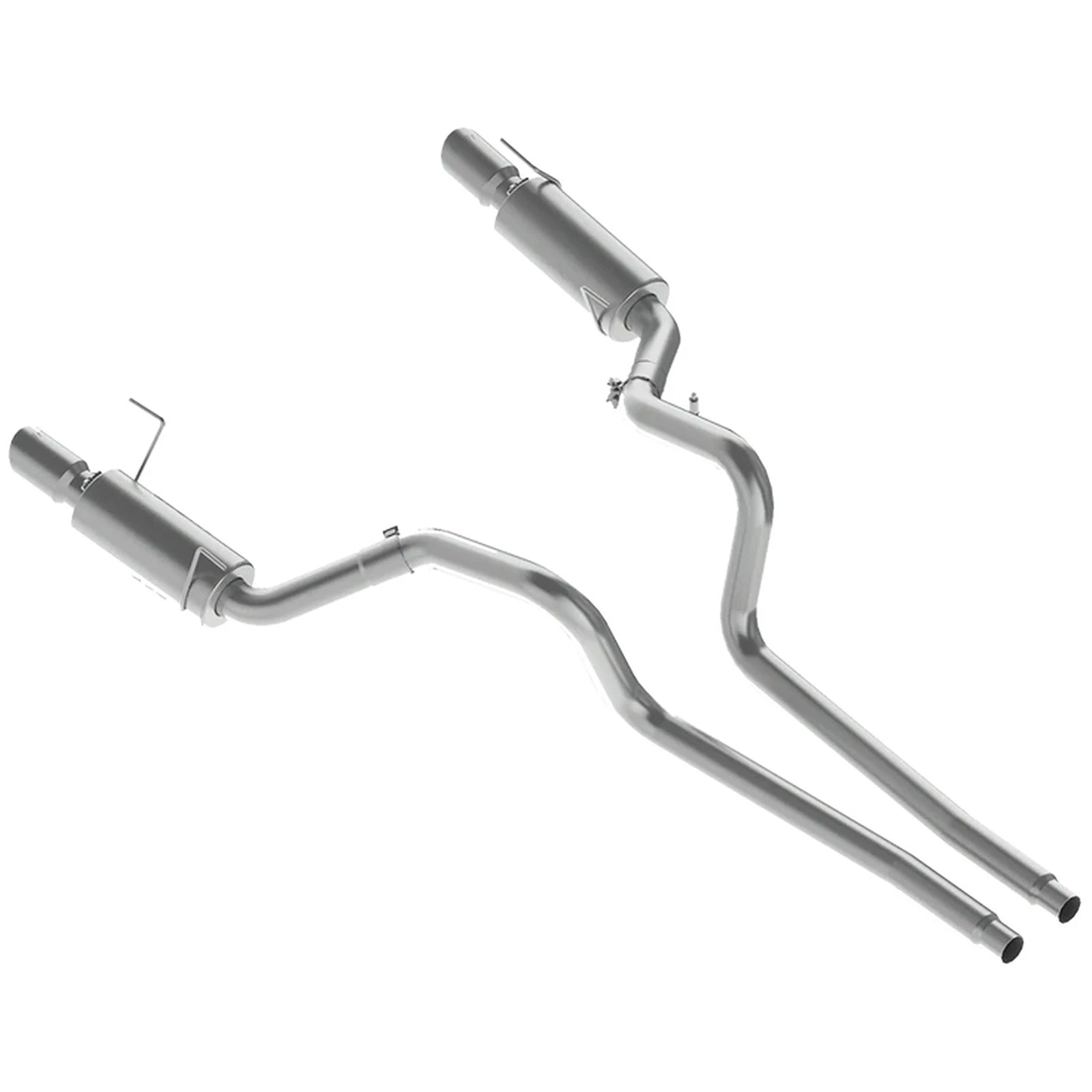 MBRP 05-09 Ford Shelby GT500 / GT Dual Split Rear Street Version 4in Tips T409 Exhaust System