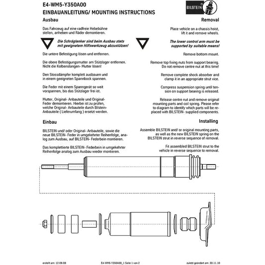 Bilstein B6 2000 Mercedes-Benz ML320 Base Rear 46mm Monotube Shock Absorber