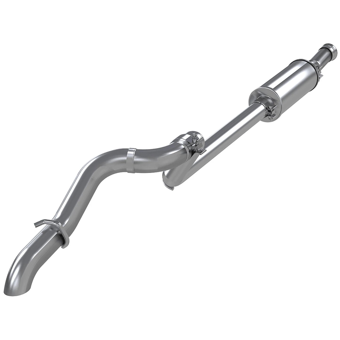 MBRP 18-20 Jeep Wrangler JL 2.5in Single Rear Exit Cat Back Exhaust - Aluminum