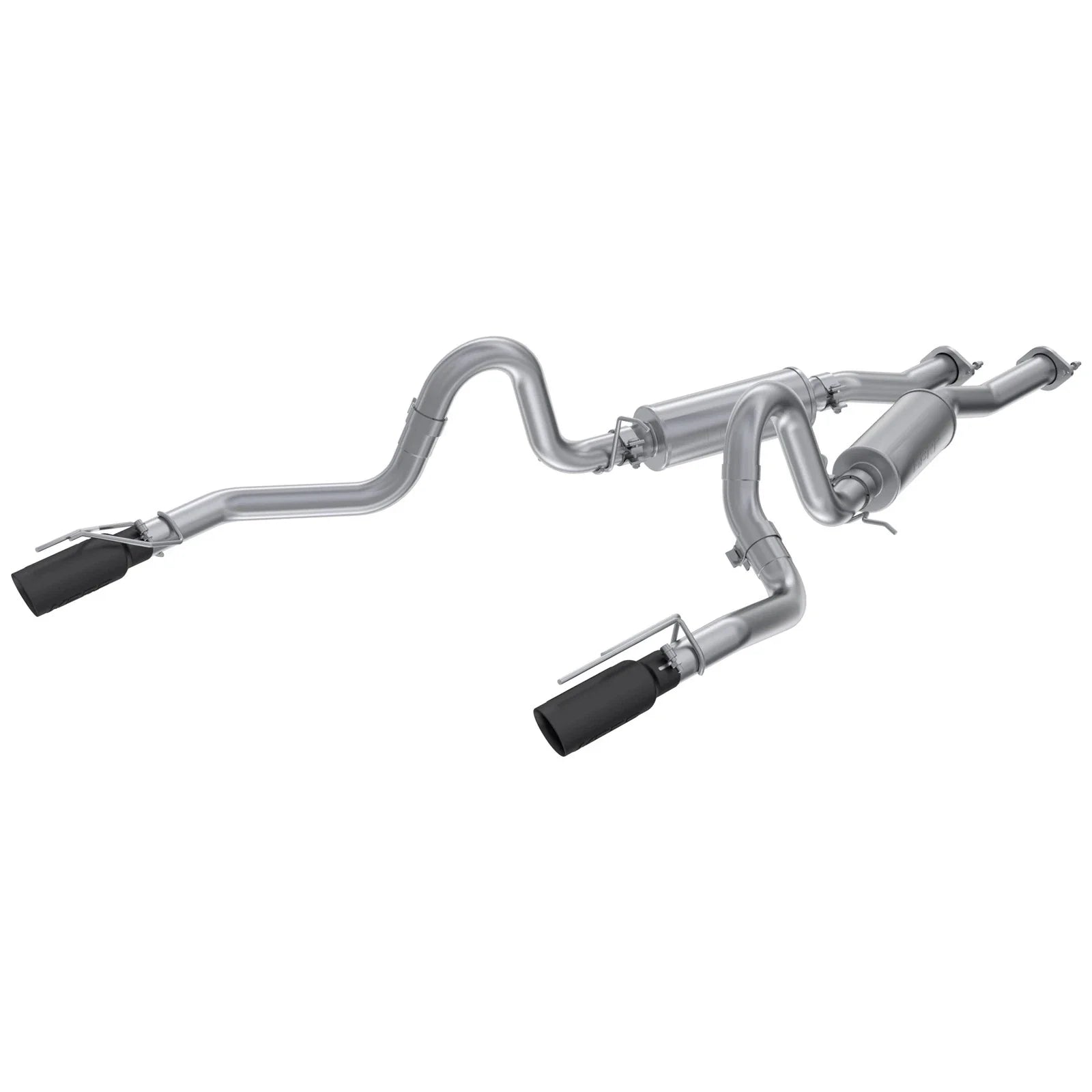 MBRP 99-04 Ford Mustang GT 4.6L 2.5in. Dual Split Rear AL Cat Back w/ 3.5in. Dual Wall Blk. Tips