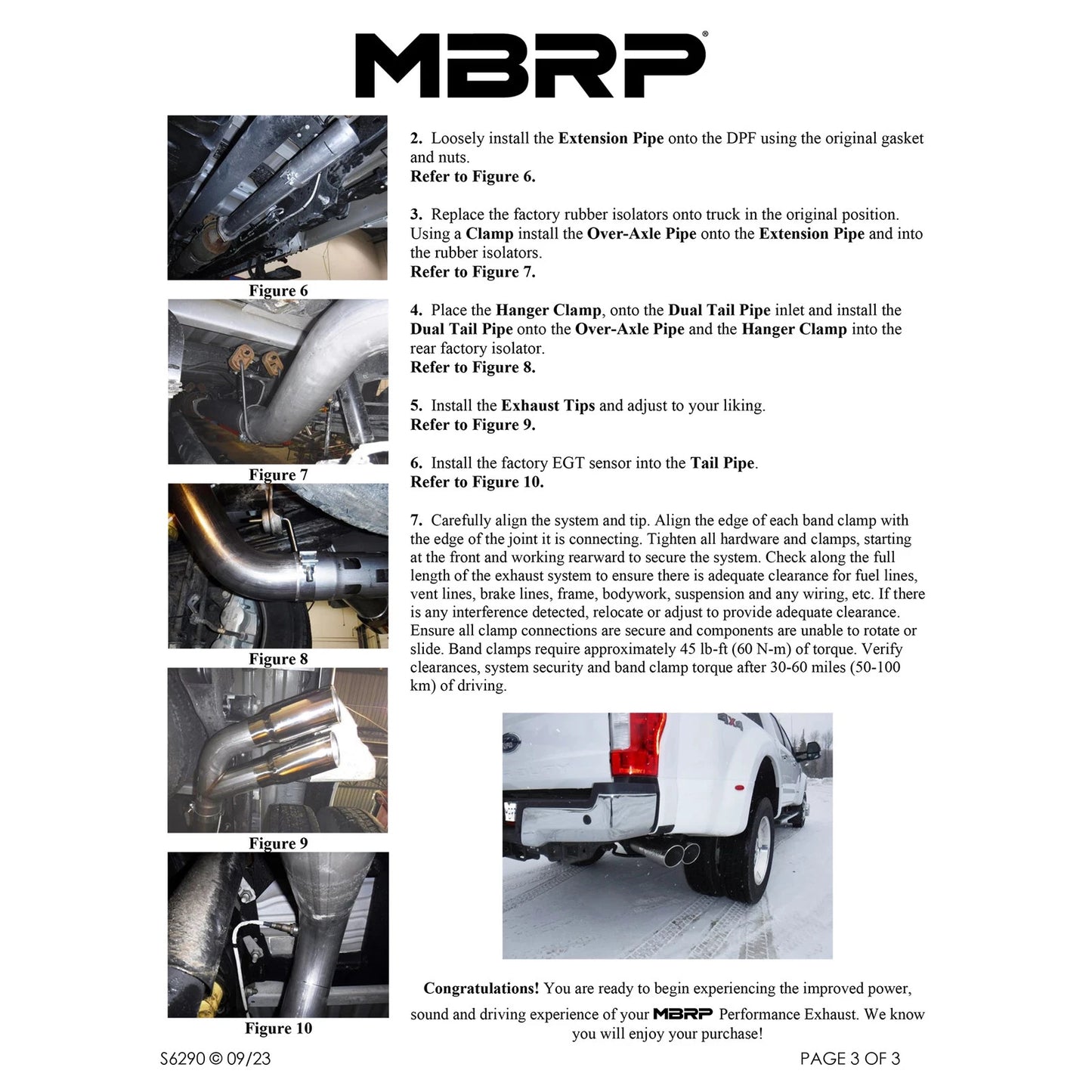 MBRP 17-19 Ford F-250/350/450 6.7L 4in Filter Back Single Side Dual Exit T409 Exhaust System