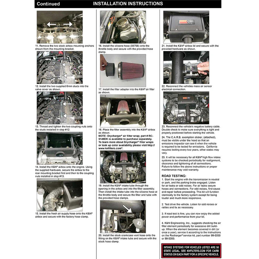 K&N 06 Chevrolet HHR L4-2.4L Performance Intake Kit