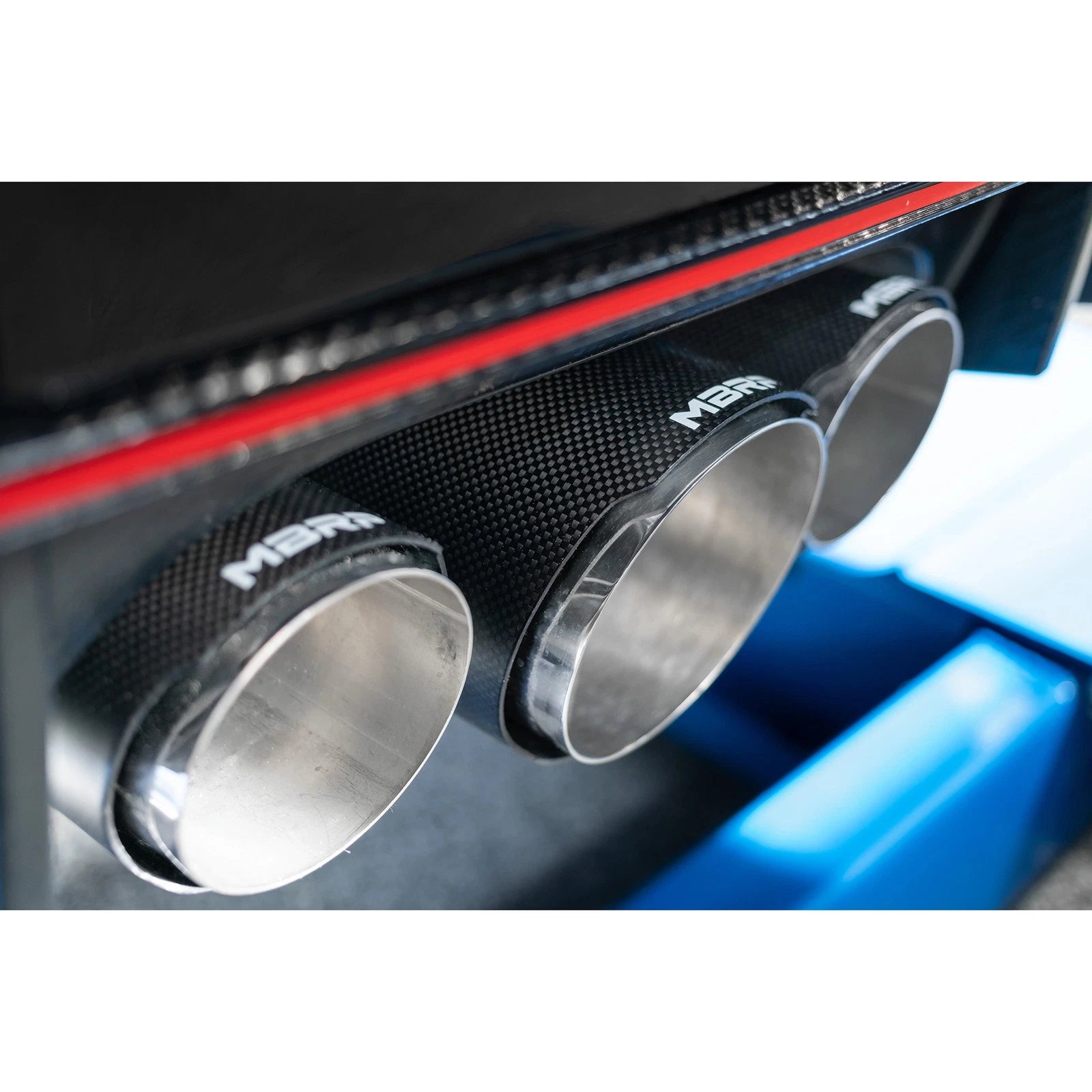 MBRP 17-22 Honda Civic Type R 2.0L T304 SS 3in Cat-Back w/Triple Center Outlet- Carbon Fiber Tips