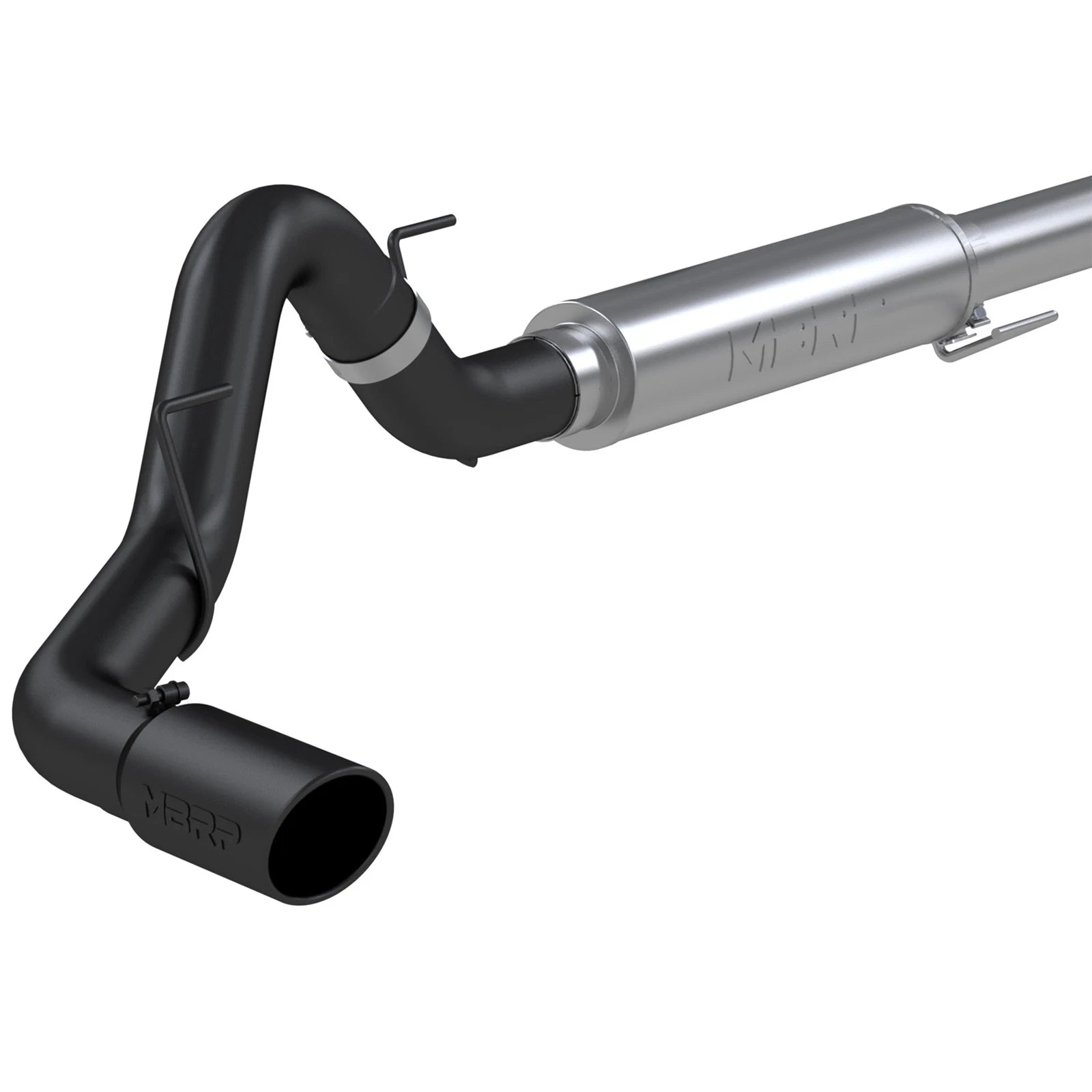 MBRP 2021+ Ford F150 2.7L/3.5L/5.0L 4in Black-Coated AL Steel Cat-Back - RACE VERSION