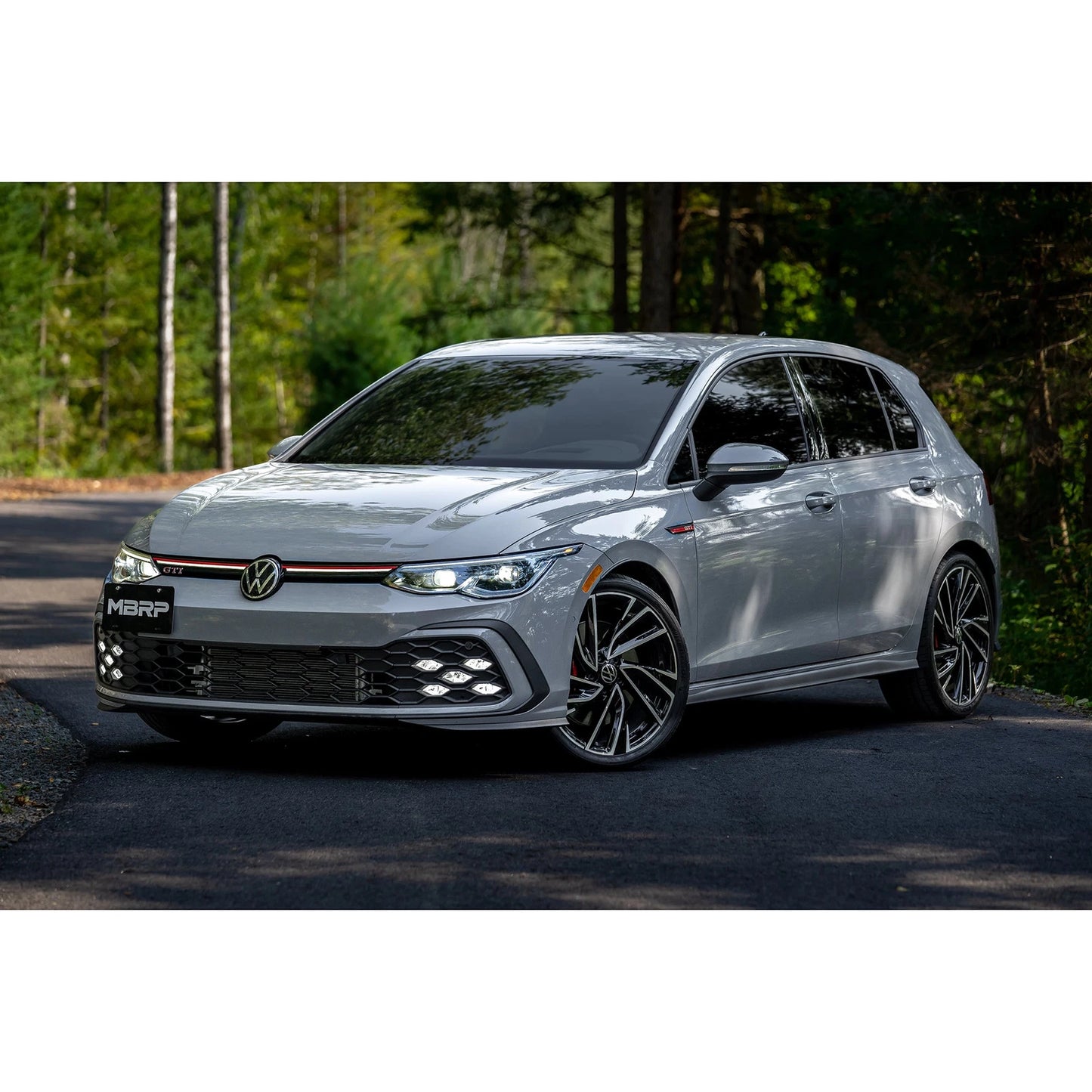 MBRP 2022 VW Golf GTI MK8 T304 SS 3in Cat-Back Exhaust 2.5in Dual Split Rear w/ Carbon Fiber Tips