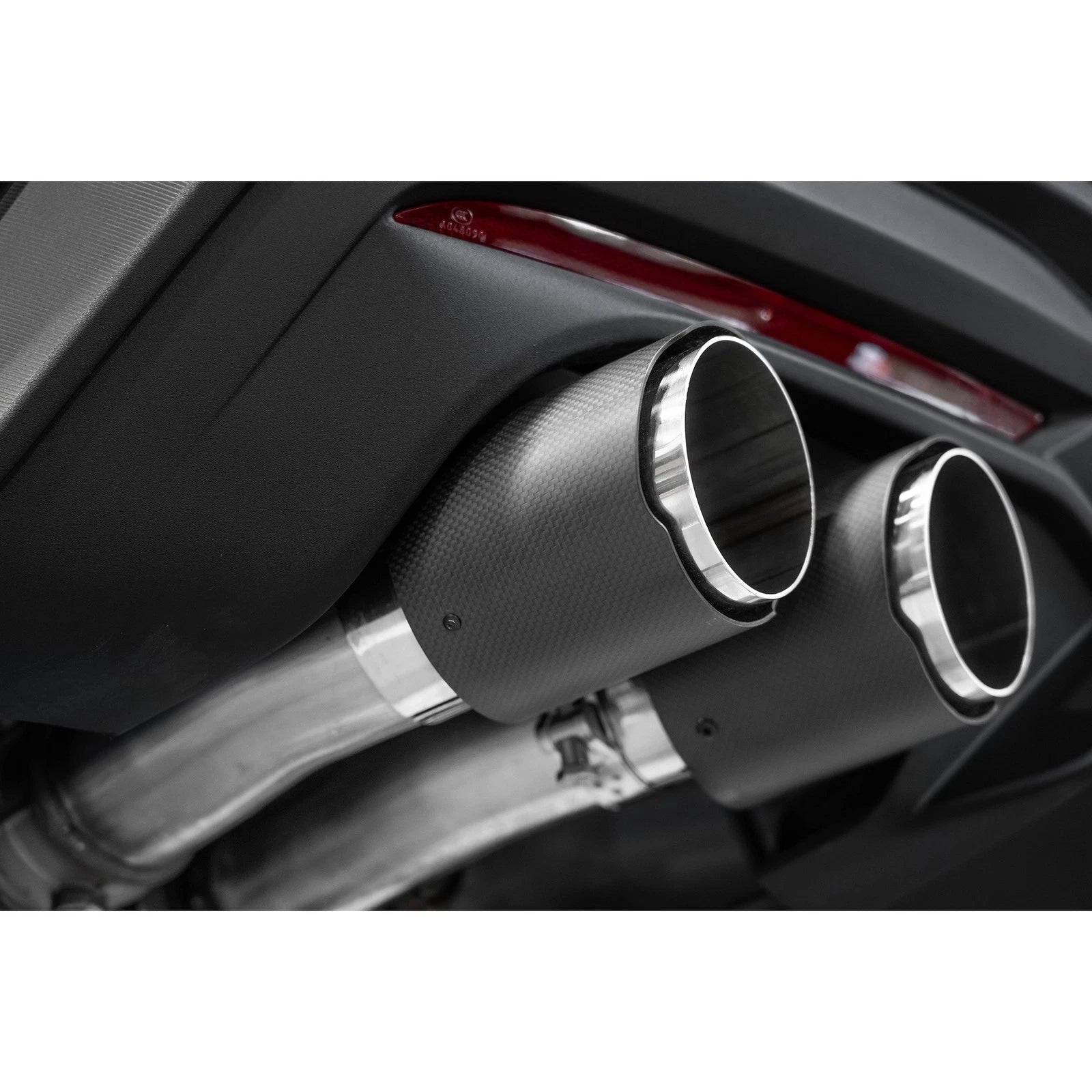 MBRP 2024+ For Mustang GT (S650) 3in Cat-Back Quad Tip - 4in Carbon Fiber Tips