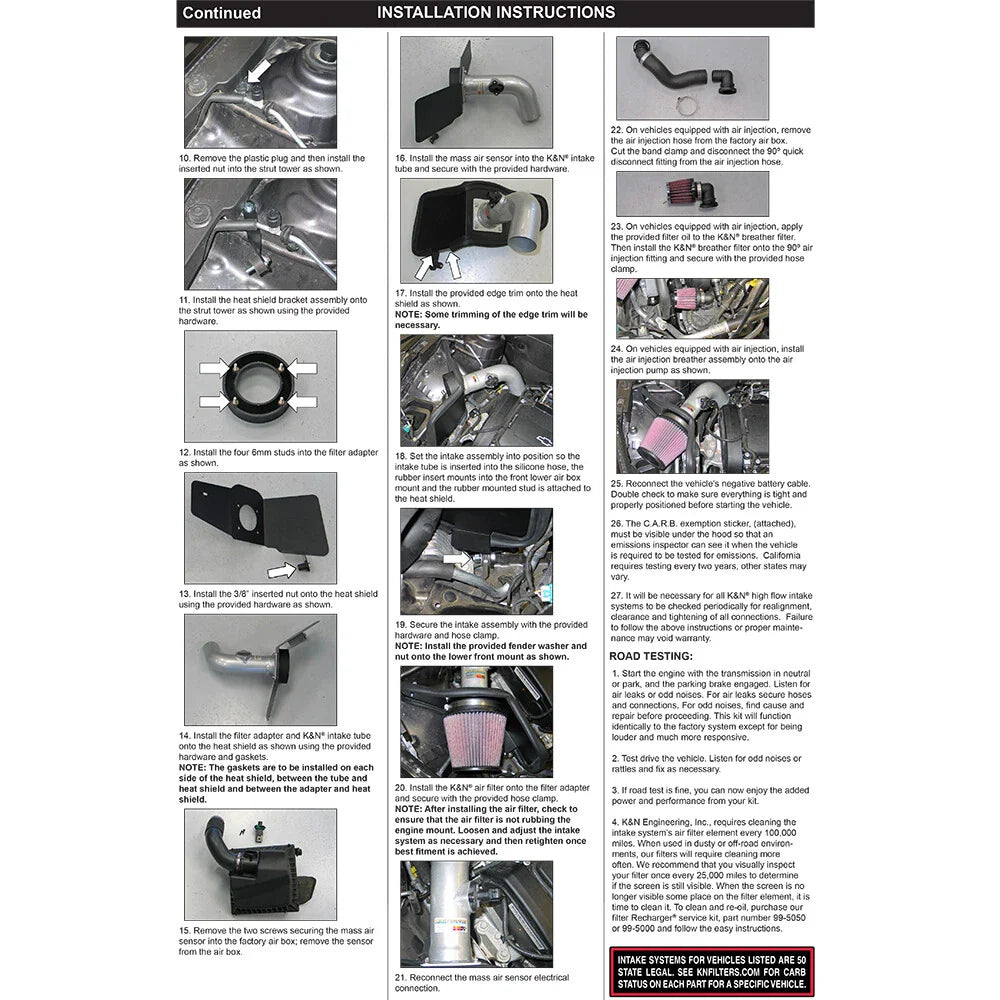 K&N 11 Chevrolet Cruze 1.8L L4 Typhoon Performance Intake