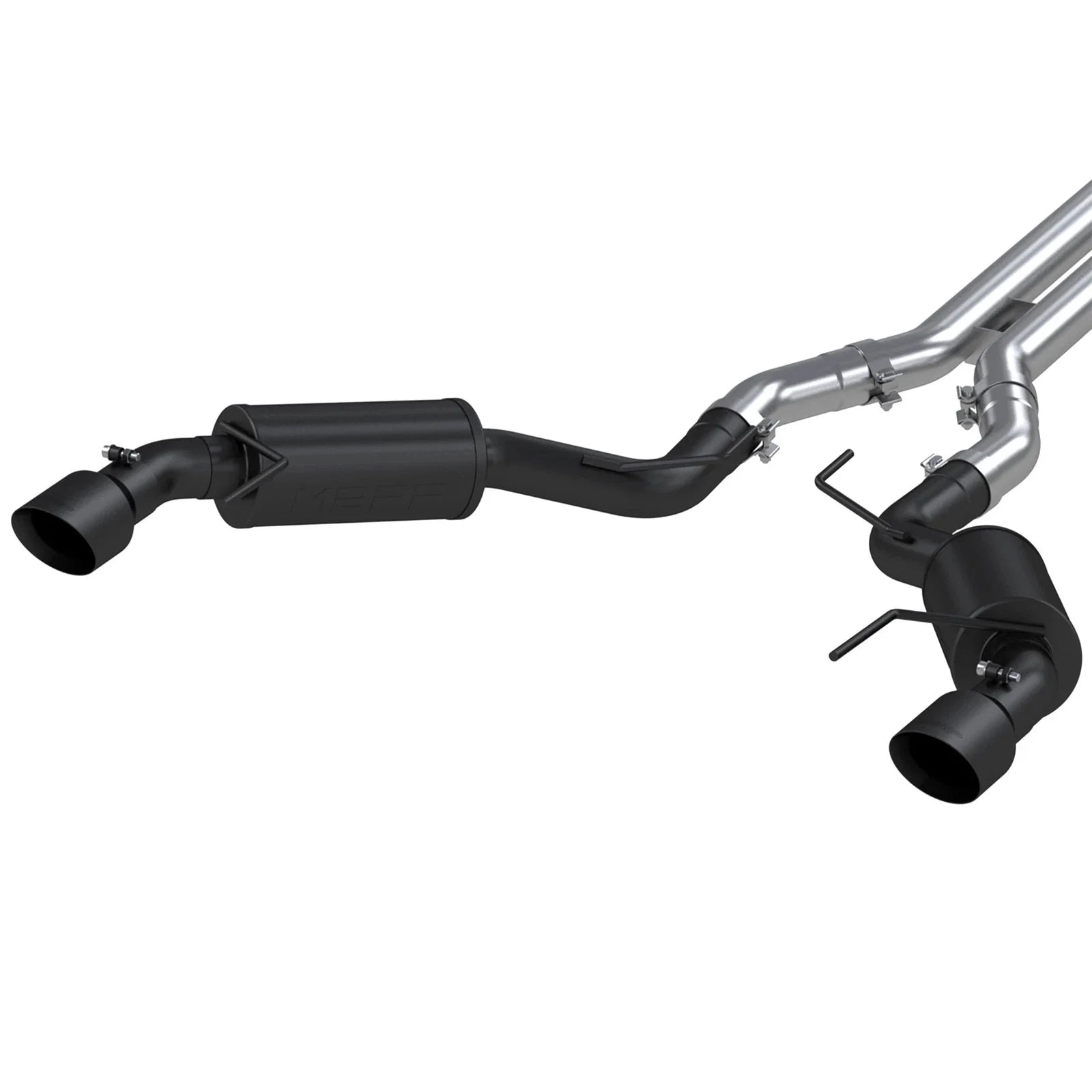 MBRP 15 Ford Mustang GT 5.0 3in Cat Back Dual Split Rear Street Version 4.5in Tips - Black Coated