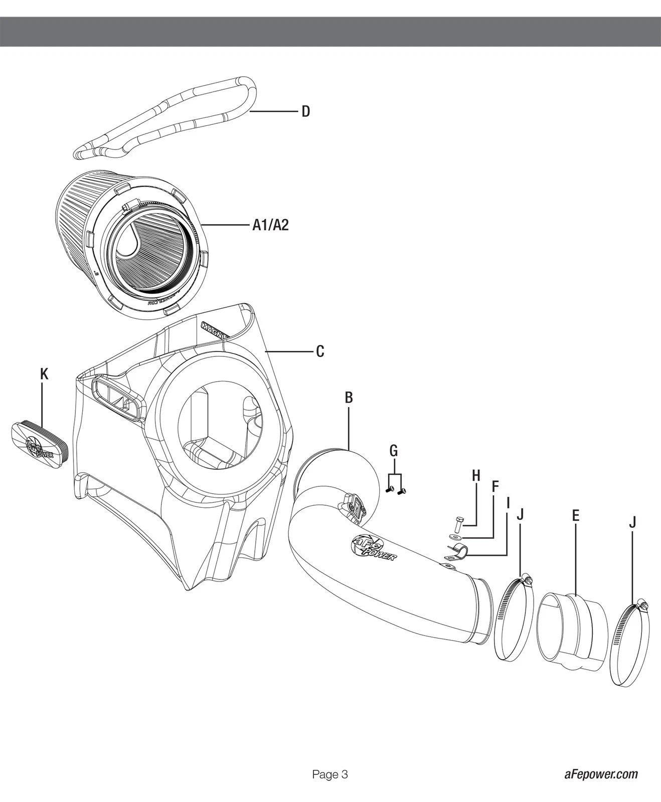 aFe Magnum FORCE Stage-2 Pro DRY S Cold Air Intake System 17-18 Ford Diesel Trucks V8-6.7L (td)