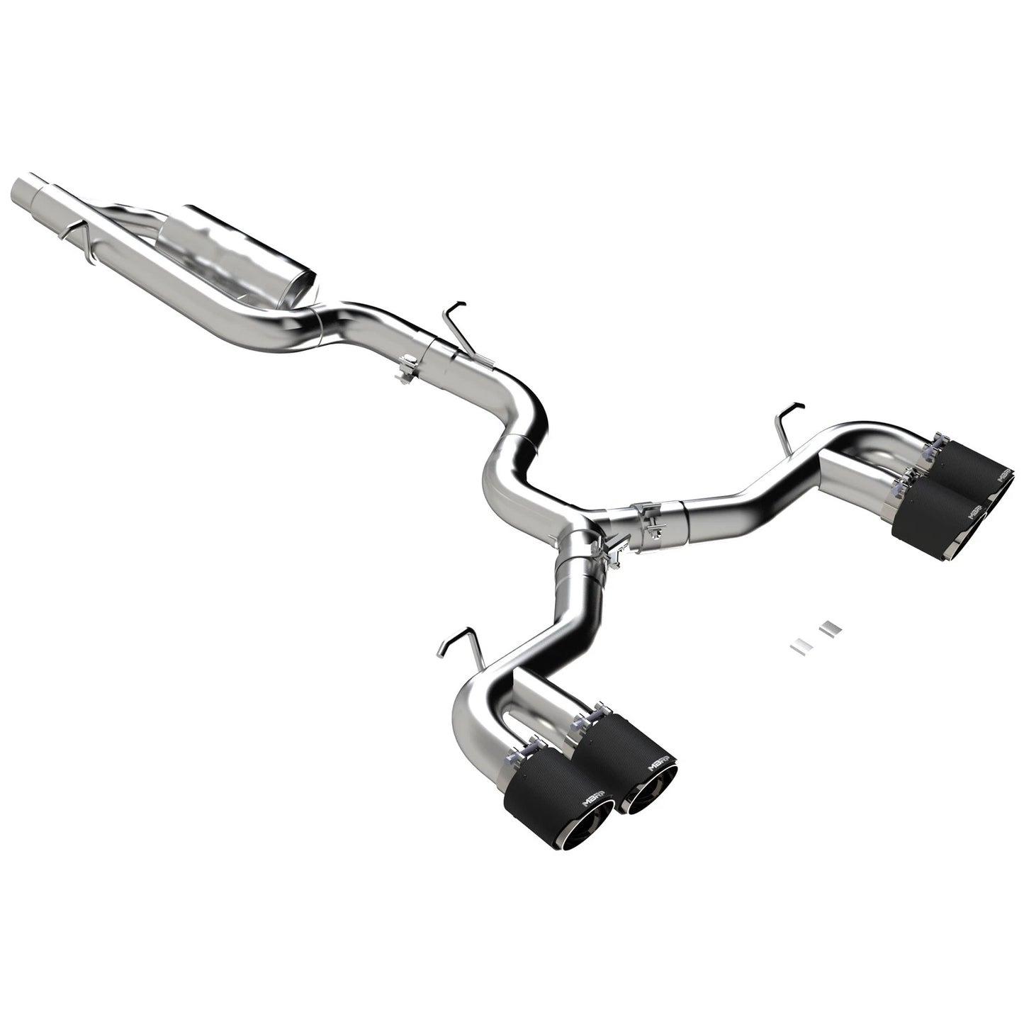 MBRP 2022 Volkswagen Golf R MK8 3in Cat-Back Quad Rear w/ Carbon Fiber Tips Valve Delete Exhaust