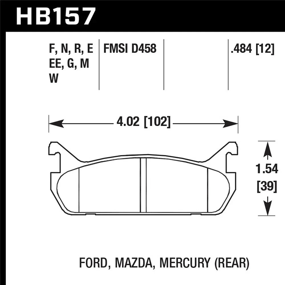 Hawk 89-93 Miata HPS Street Rear Brake Pads (D458)