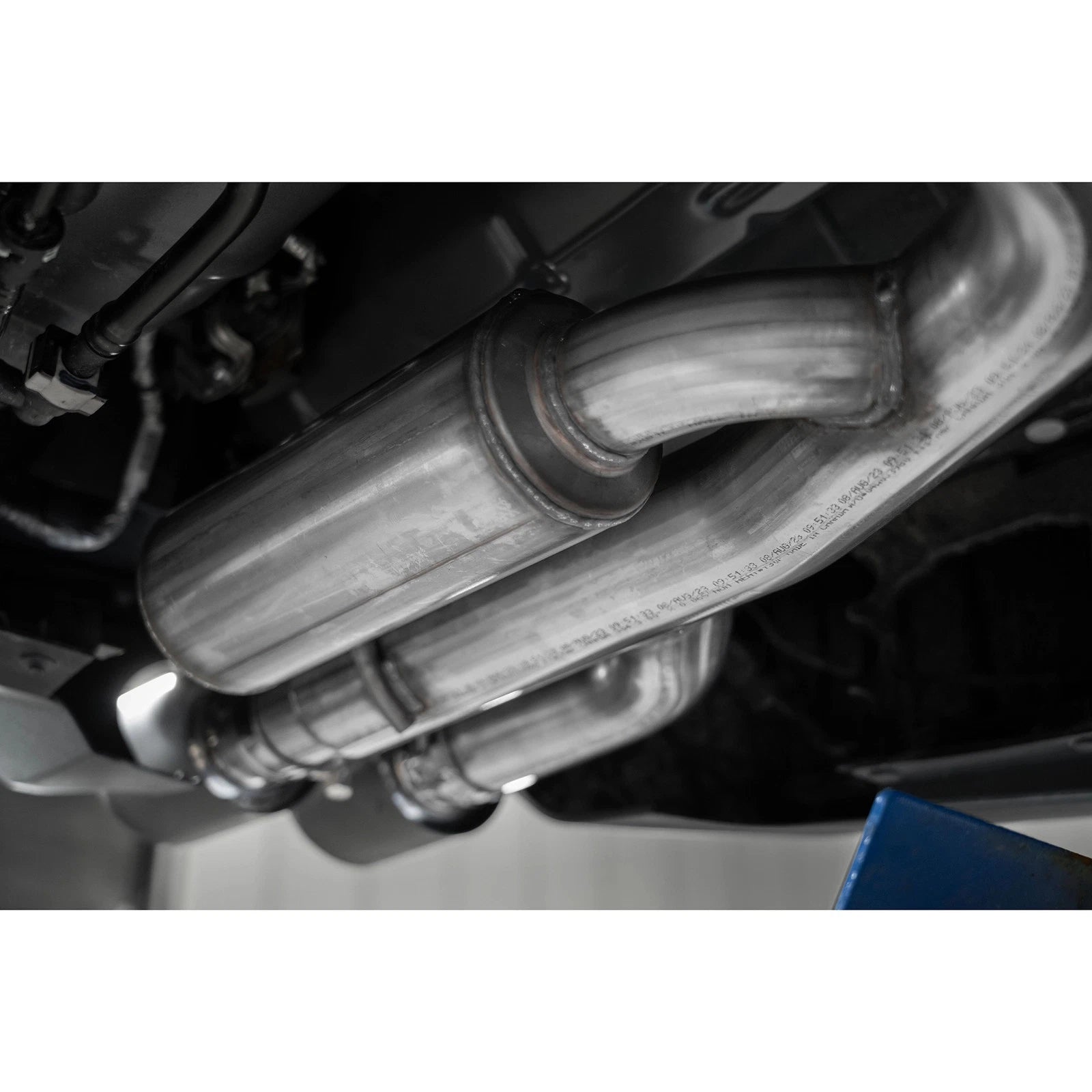 MBRP 2024+ Ford Mustang 5.0L Blk Alum. SS 3in Cat-Back Exhaust w/ Quad Blk Tips (Valve Delete)