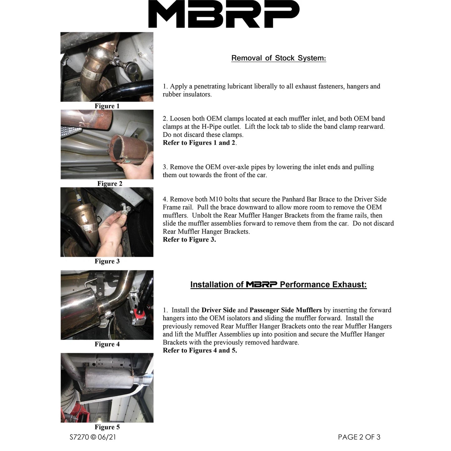 MBRP 05-09 Ford Shelby GT500 / GT Dual Split Rear Race Version, T409 4in Tips Exhaust System