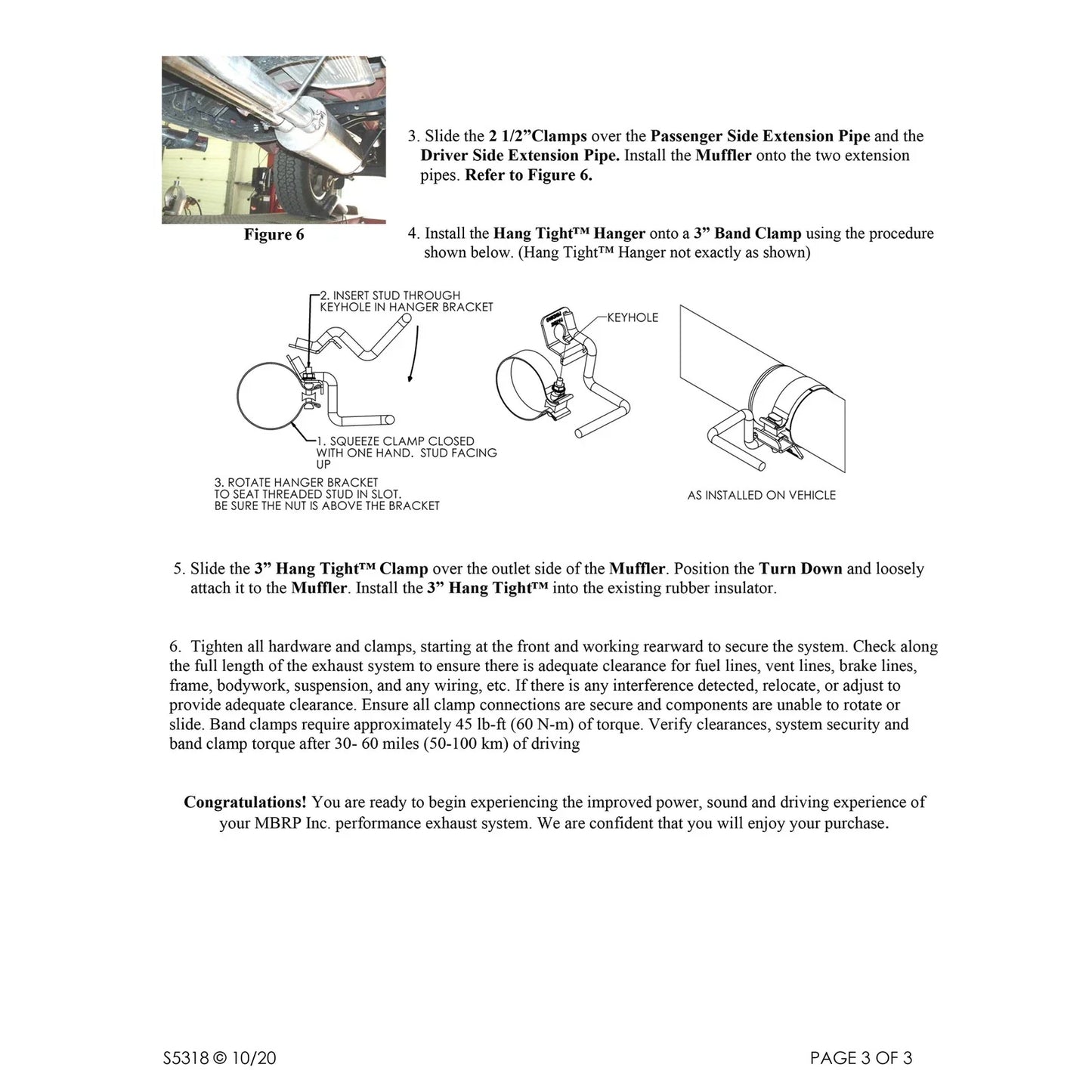 MBRP 07-08 Toyota Tundra Cat Back Turn Down Single Side Aluminized Exhaust