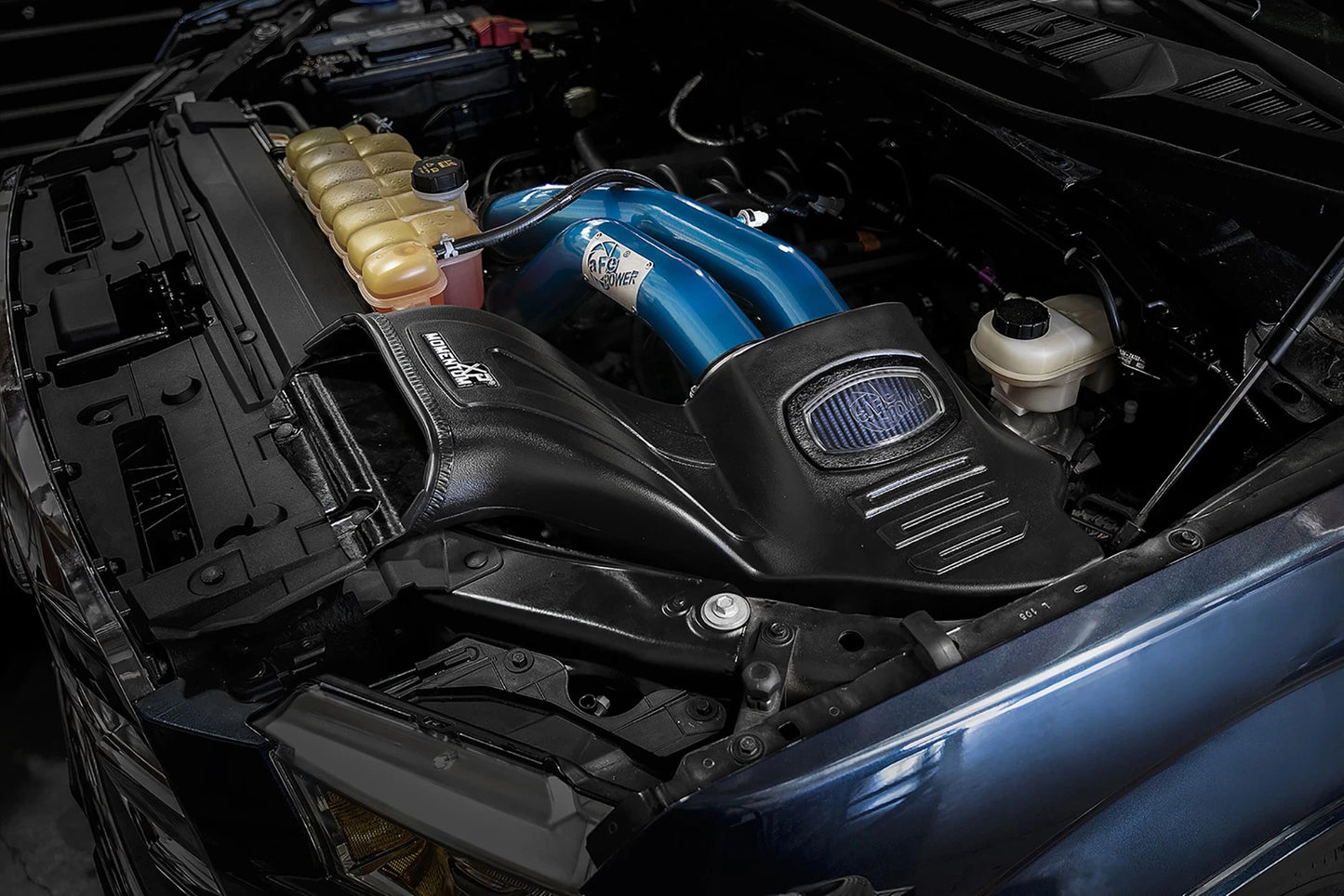 aFe Momentum XP Cold Air Intake System w/ Pro 5R Media Blue 15-19 Ford F-150 V8-5.0L