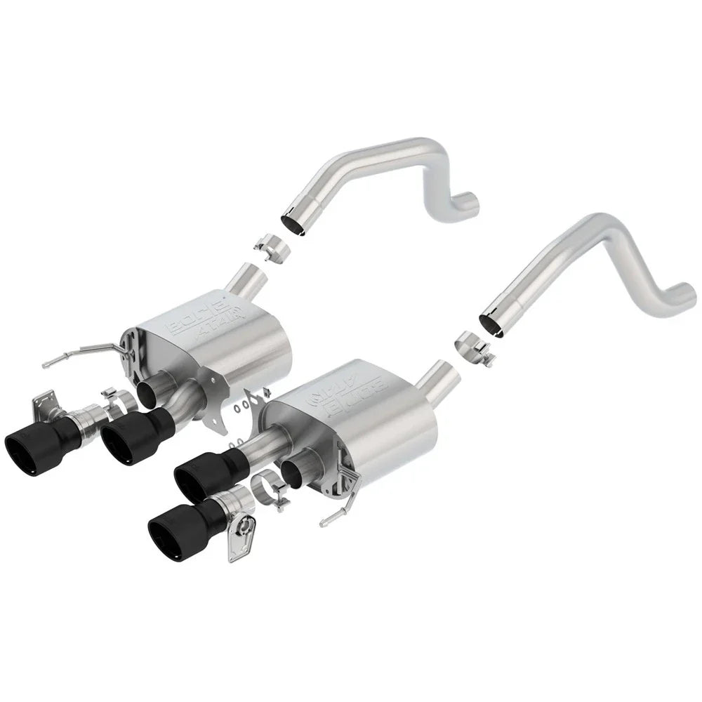 Borla 15 Chevy Corvette C7 ZO6 6.2L w/o AFM w/ NPP ATAK Quad RD RL IC Tips Center Rear Exit Exhaust
