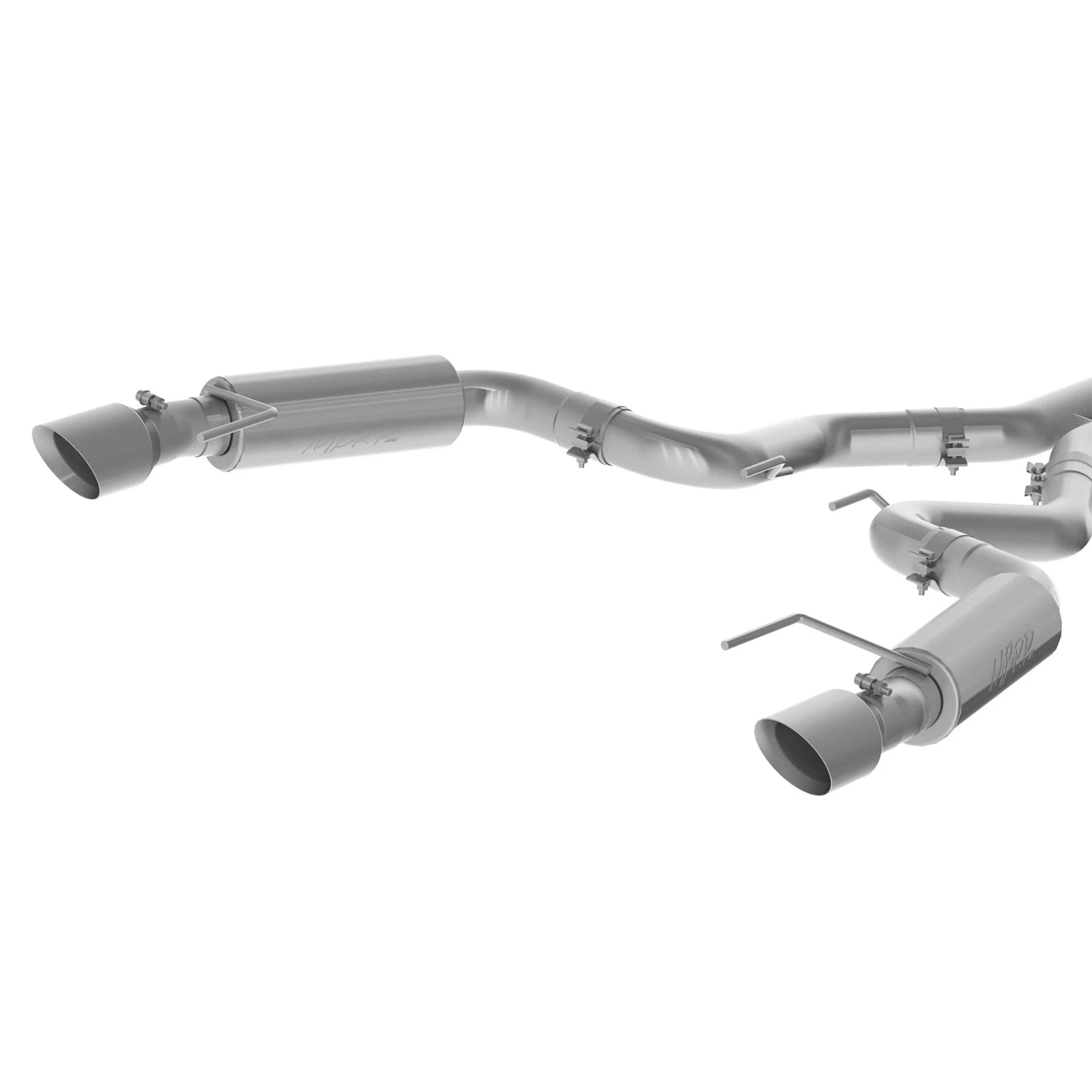 MBRP 15-19 Ford Mustang EcoBoost 2.3L Alum 3in Cat Back Dual Split Rear Exit (Race Version)