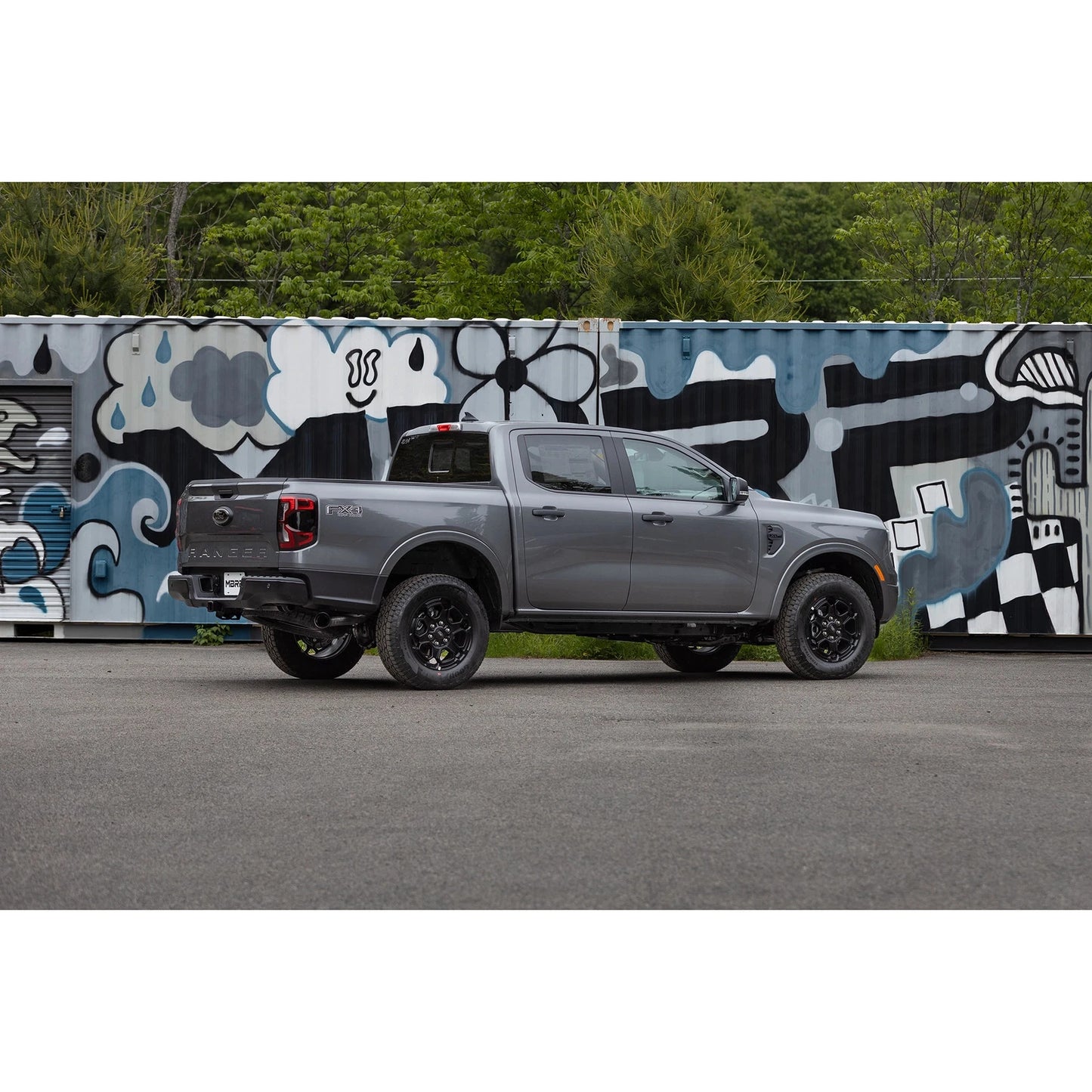 MBRP 2024+ Ford Ranger 2.7L 2.5 into 3in Single Side Exit Cat Back - BLK