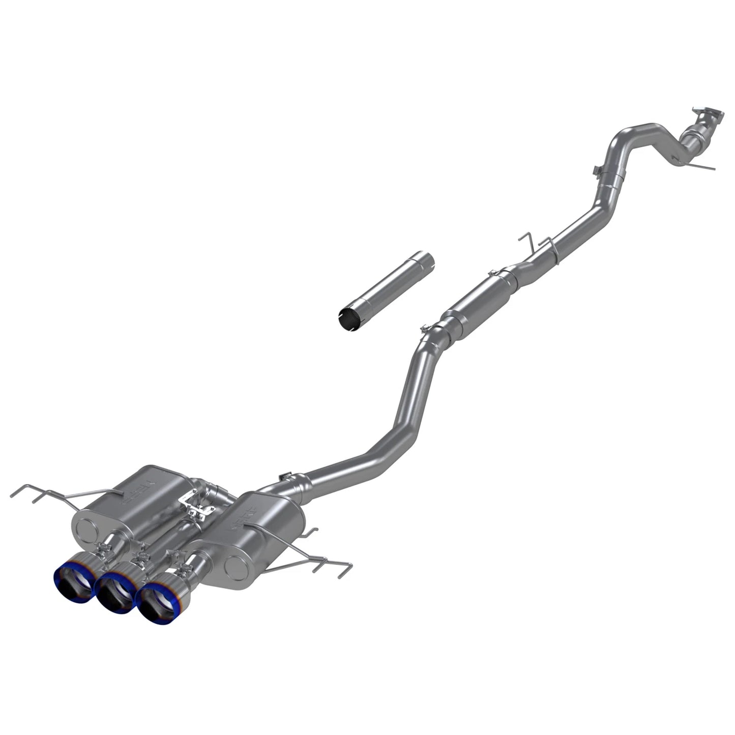 MBRP 23-24 Honda Civic Type R 2.0L T304 SS 3in Cat-Back Exhaust Triple Center Outlet w/ Burnt Tips