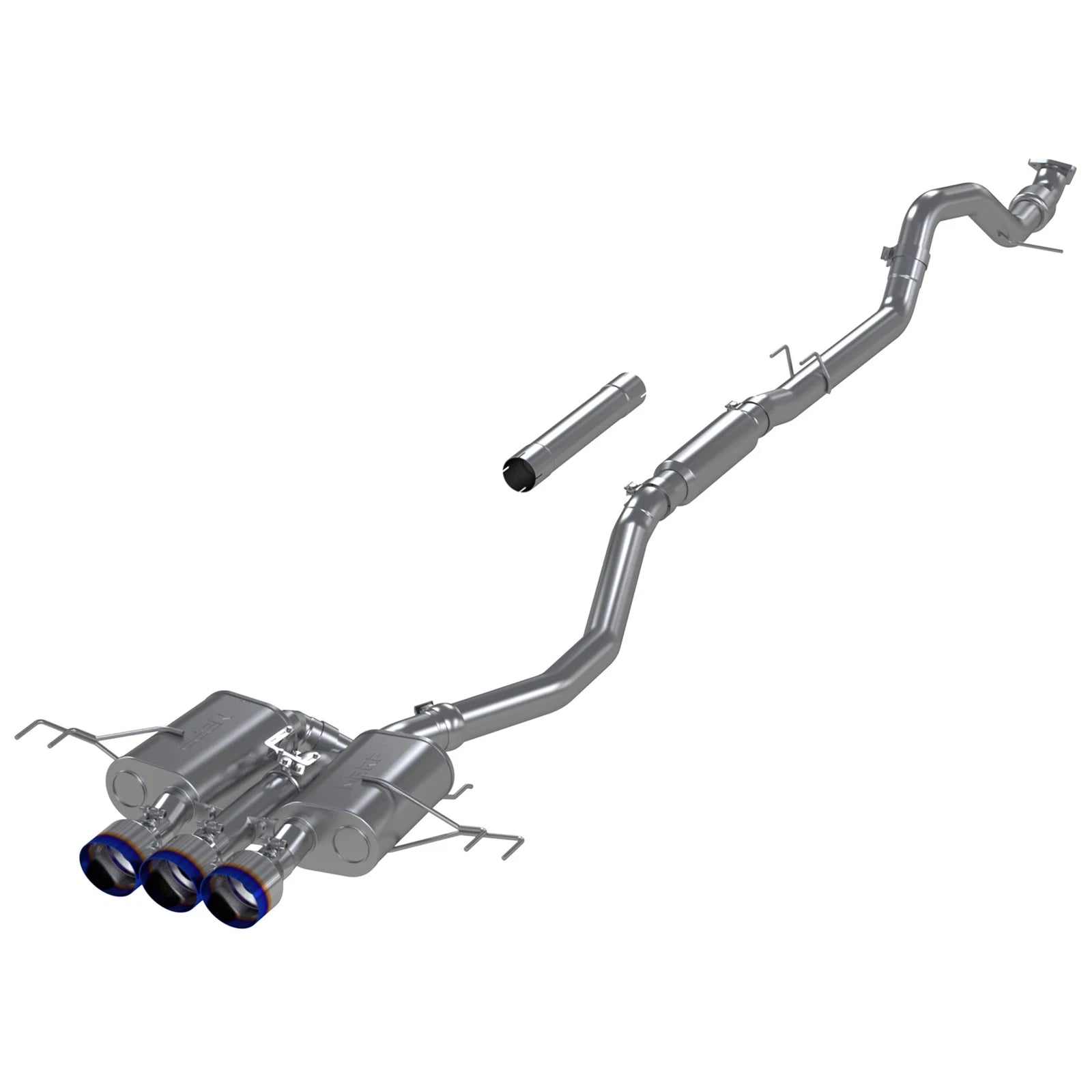 MBRP 23-24 Honda Civic Type R 2.0L T304 SS 3in Cat-Back Exhaust Triple Center Outlet w/ Burnt Tips