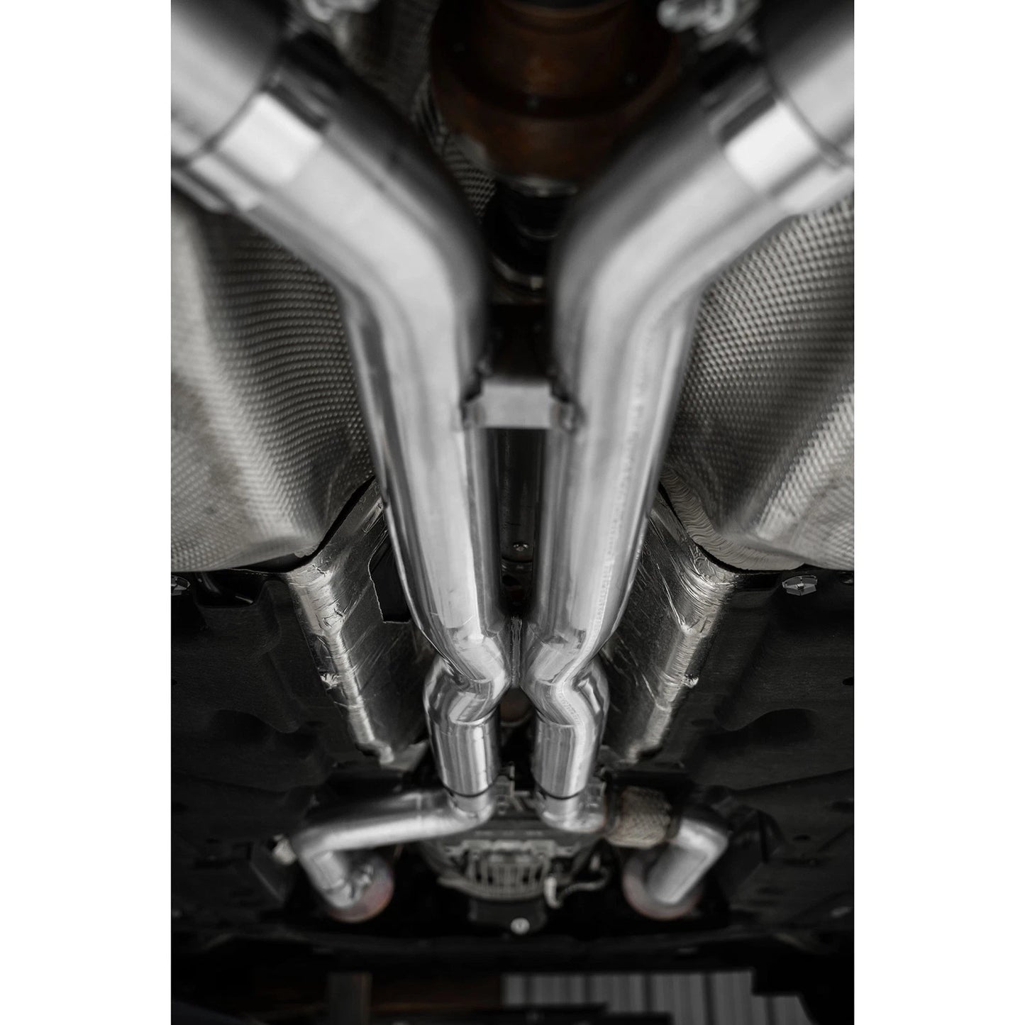 MBRP 2024+ Ford Mustang 5.0L T304 SS 3in Cat-Back Dual Split Exhaust w/ Quad Tips (Valve Delete)
