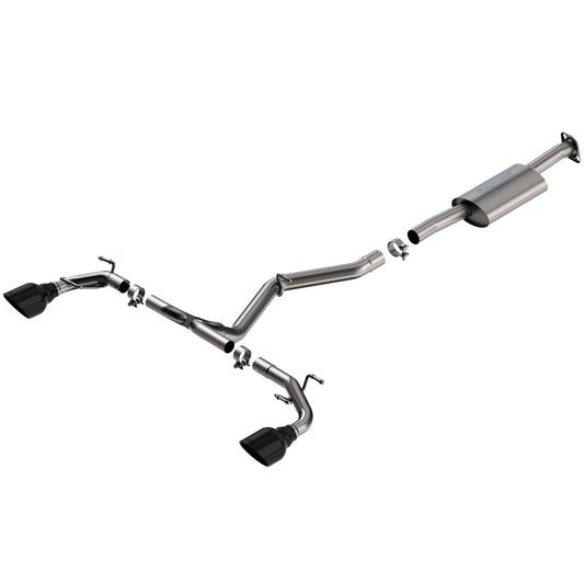 Borla 22-23 Subaru BRZ/Toyota GR86 2.4L RWD AT/MT S-Type Catback Exhaust - Black Chrome Tips