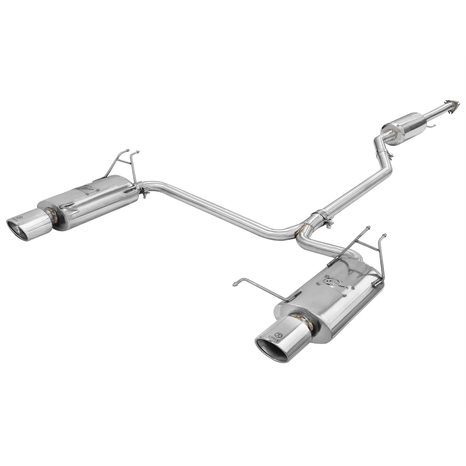 aFe Takeda Exhaust 2.25in to 2in Dia 304SS Cat-Back w/Polished Tips 08-12 Honda Accord Coupe V6 3.5L