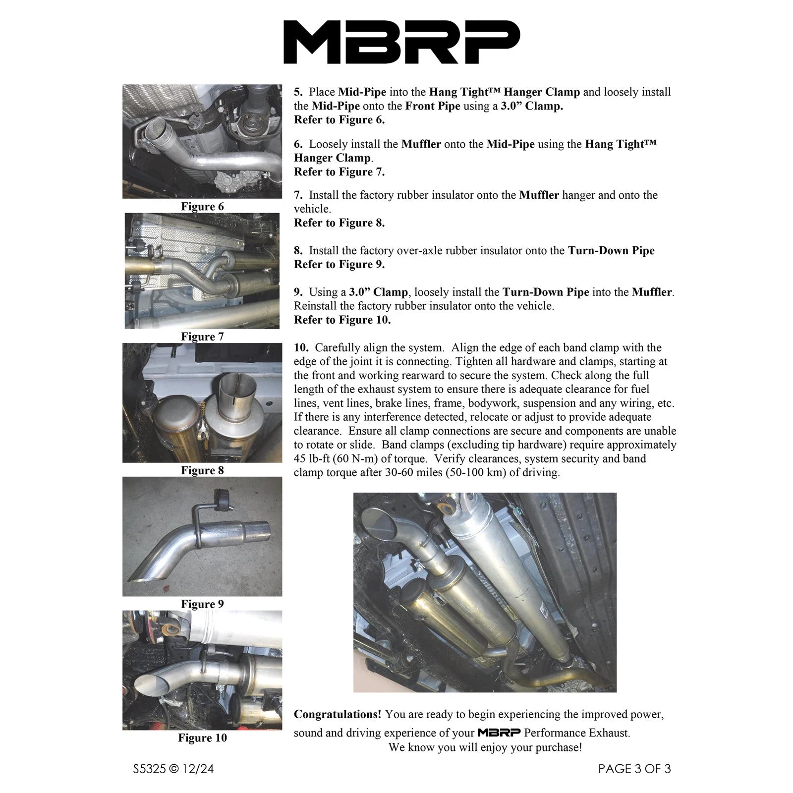 MBRP 24-25 Toyota Tacoma 3in Street Profile Cat Back Exhaust